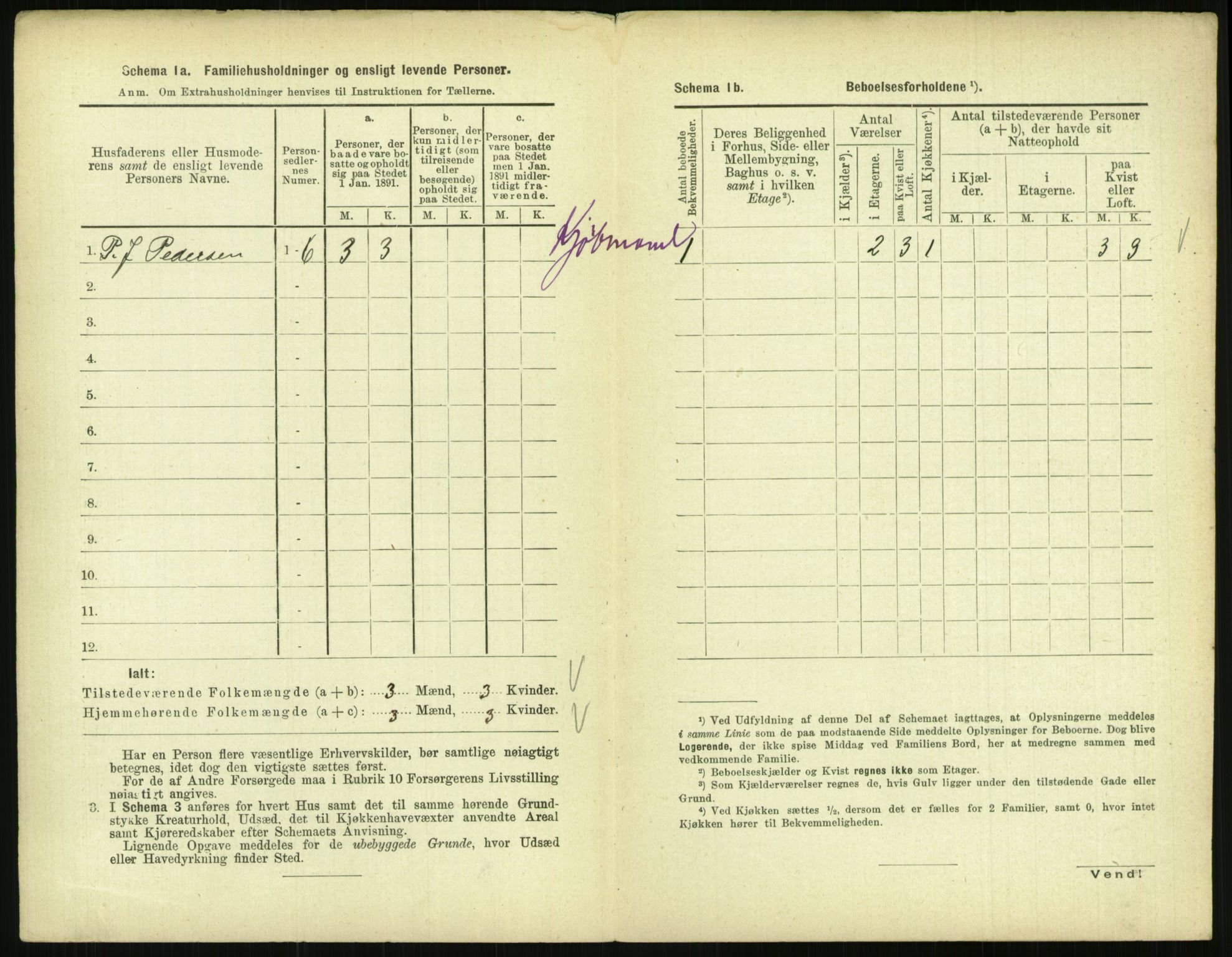 RA, 1891 census for 0903 Arendal, 1891, p. 91