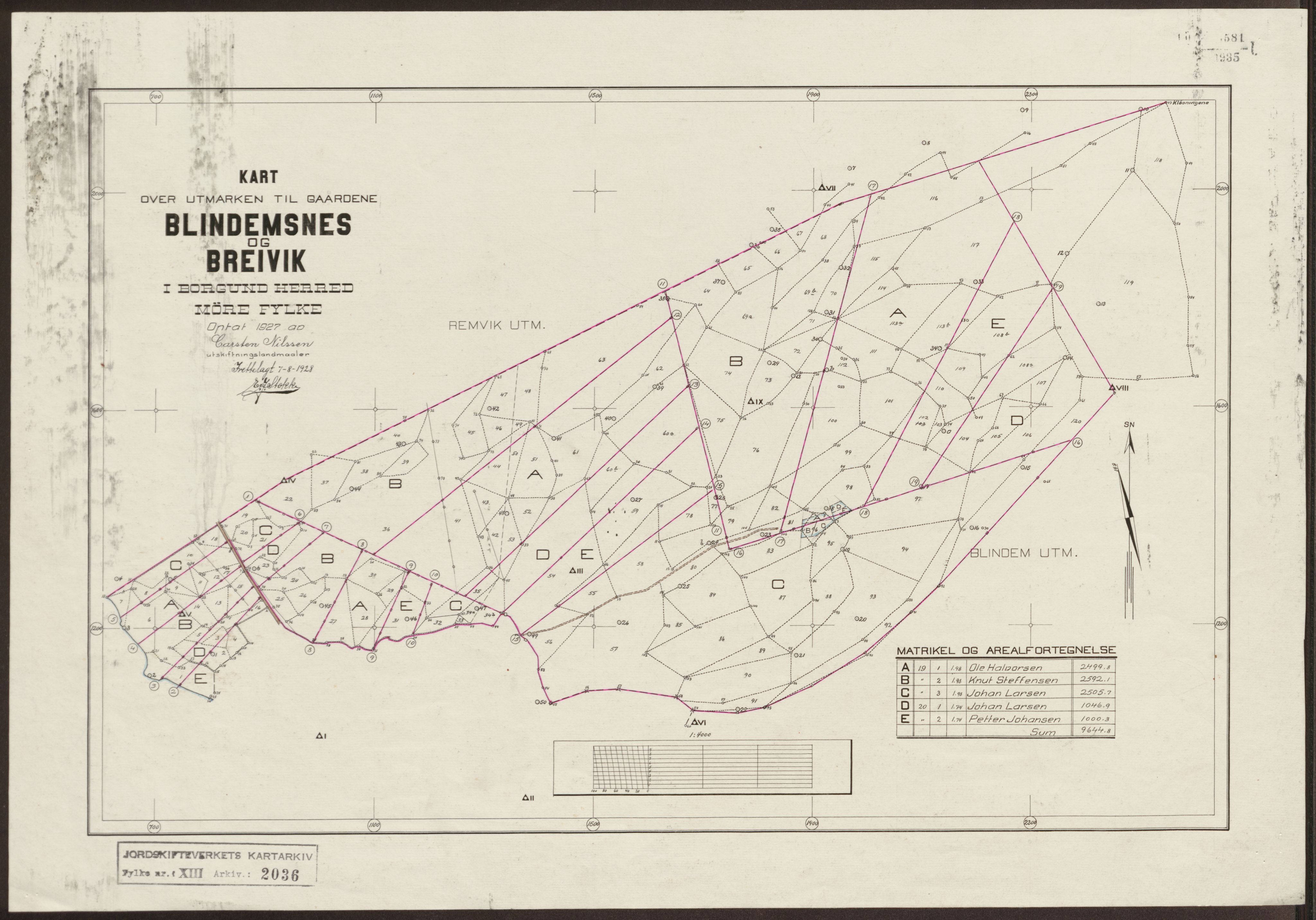 Jordskifteverkets kartarkiv, RA/S-3929/T, 1859-1988, p. 2482