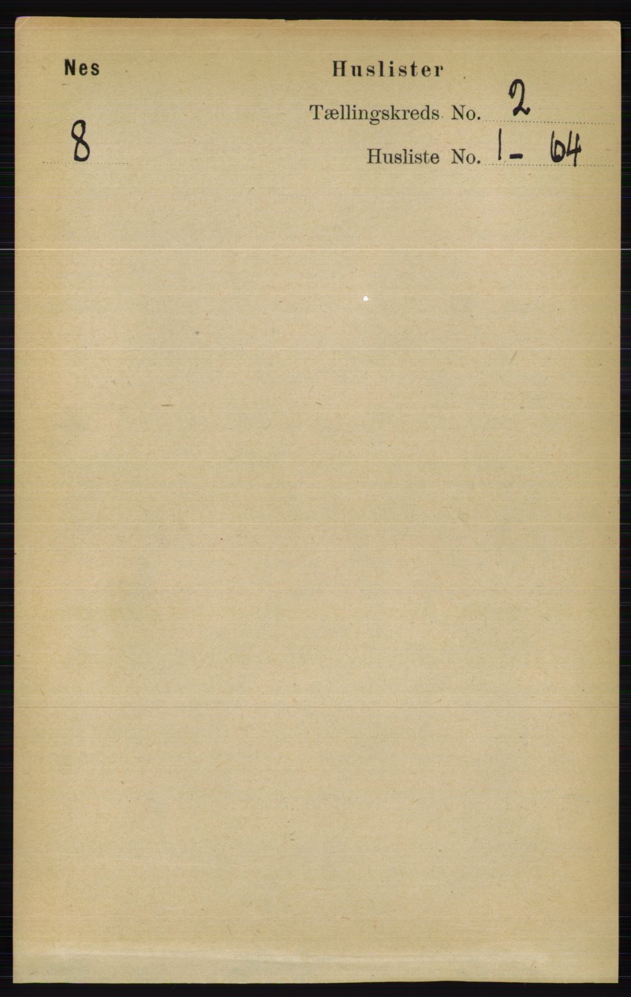 RA, 1891 census for 0411 Nes, 1891, p. 1003