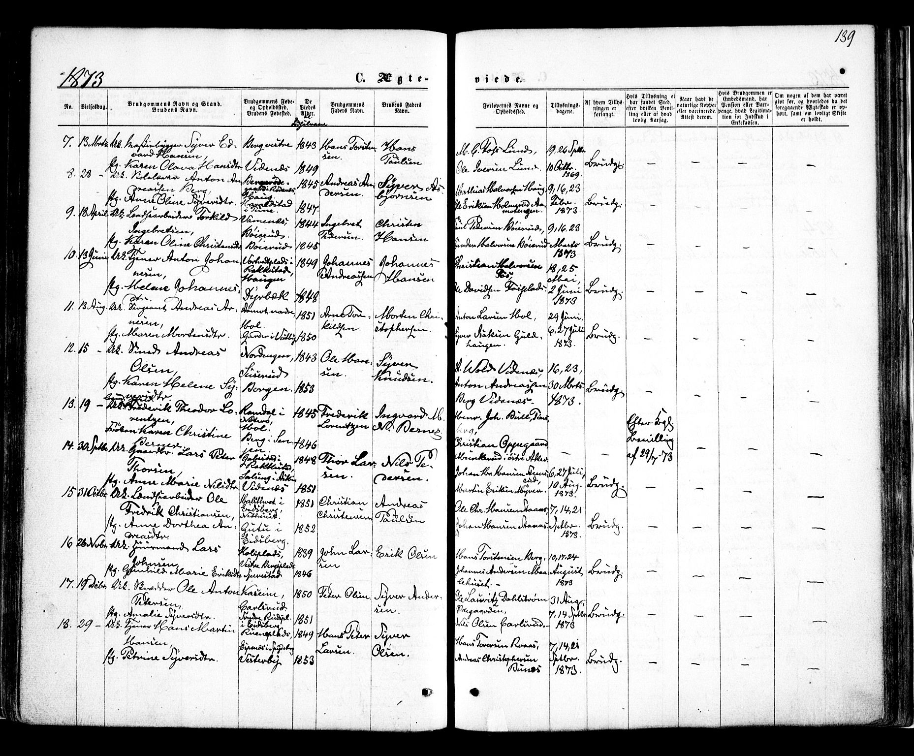 Skiptvet prestekontor Kirkebøker, SAO/A-20009/F/Fa/L0008: Parish register (official) no. 8, 1867-1877, p. 139