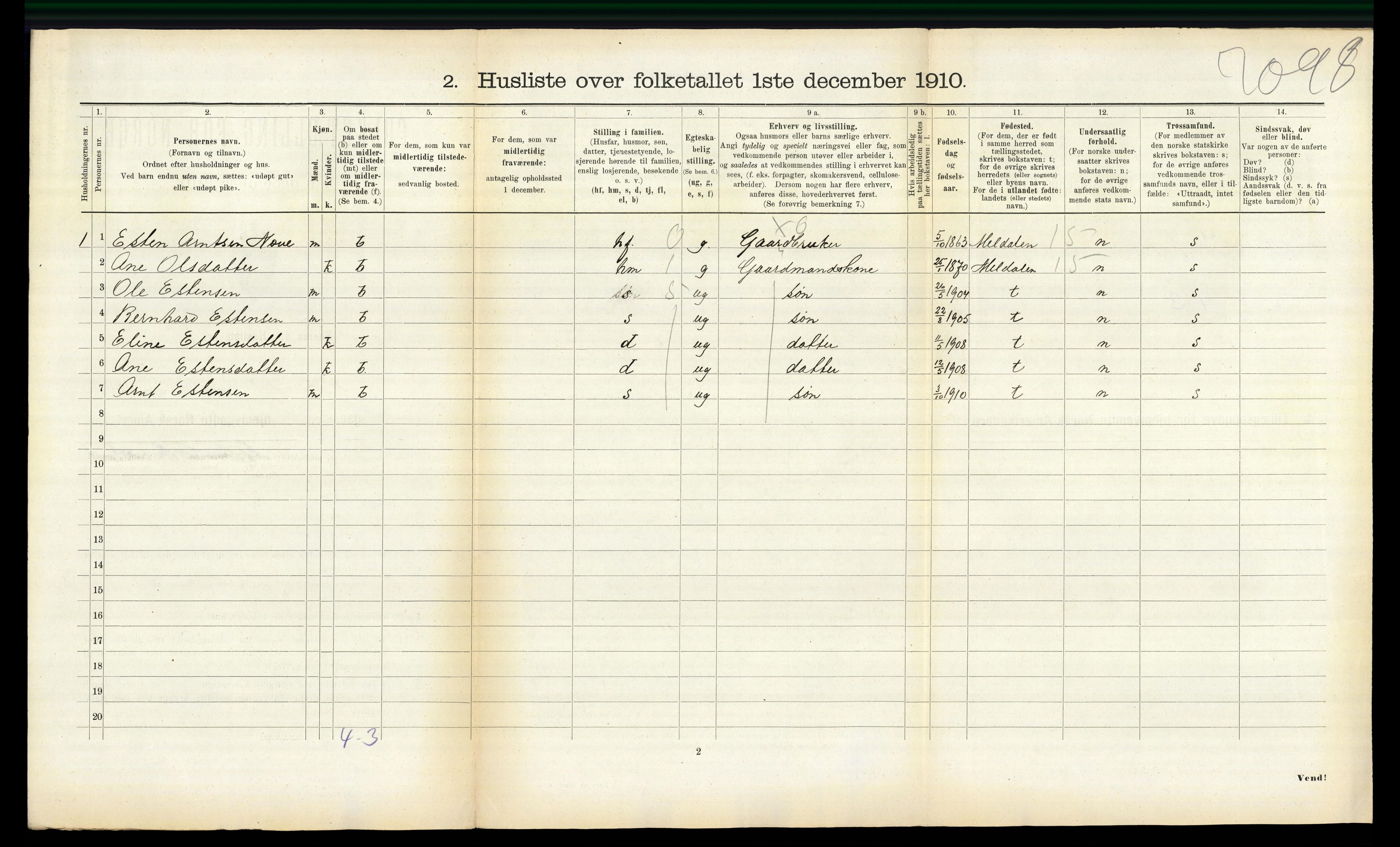 RA, 1910 census for Hølonda, 1910, p. 355