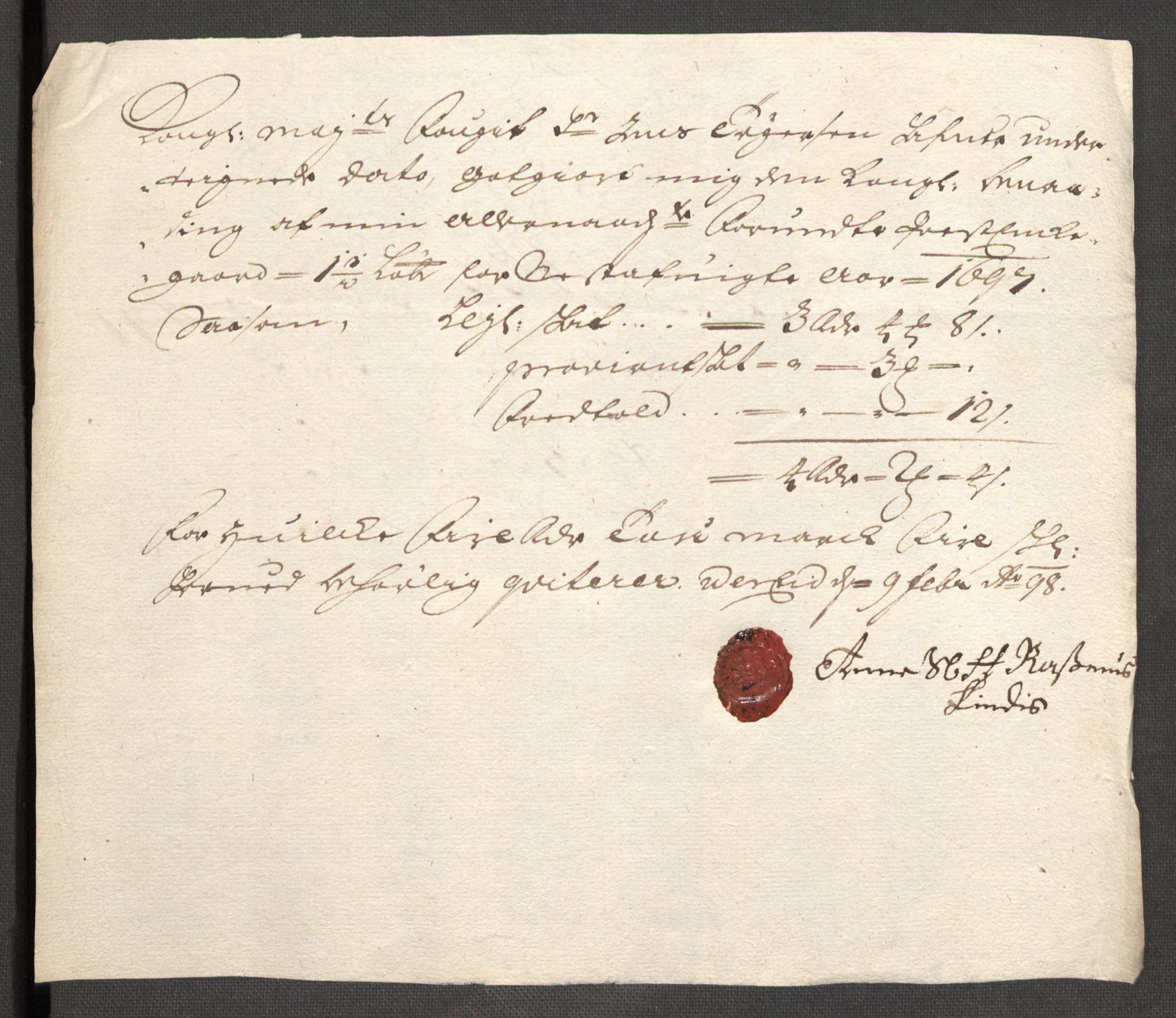 Rentekammeret inntil 1814, Reviderte regnskaper, Fogderegnskap, AV/RA-EA-4092/R53/L3423: Fogderegnskap Sunn- og Nordfjord, 1697-1698, p. 196