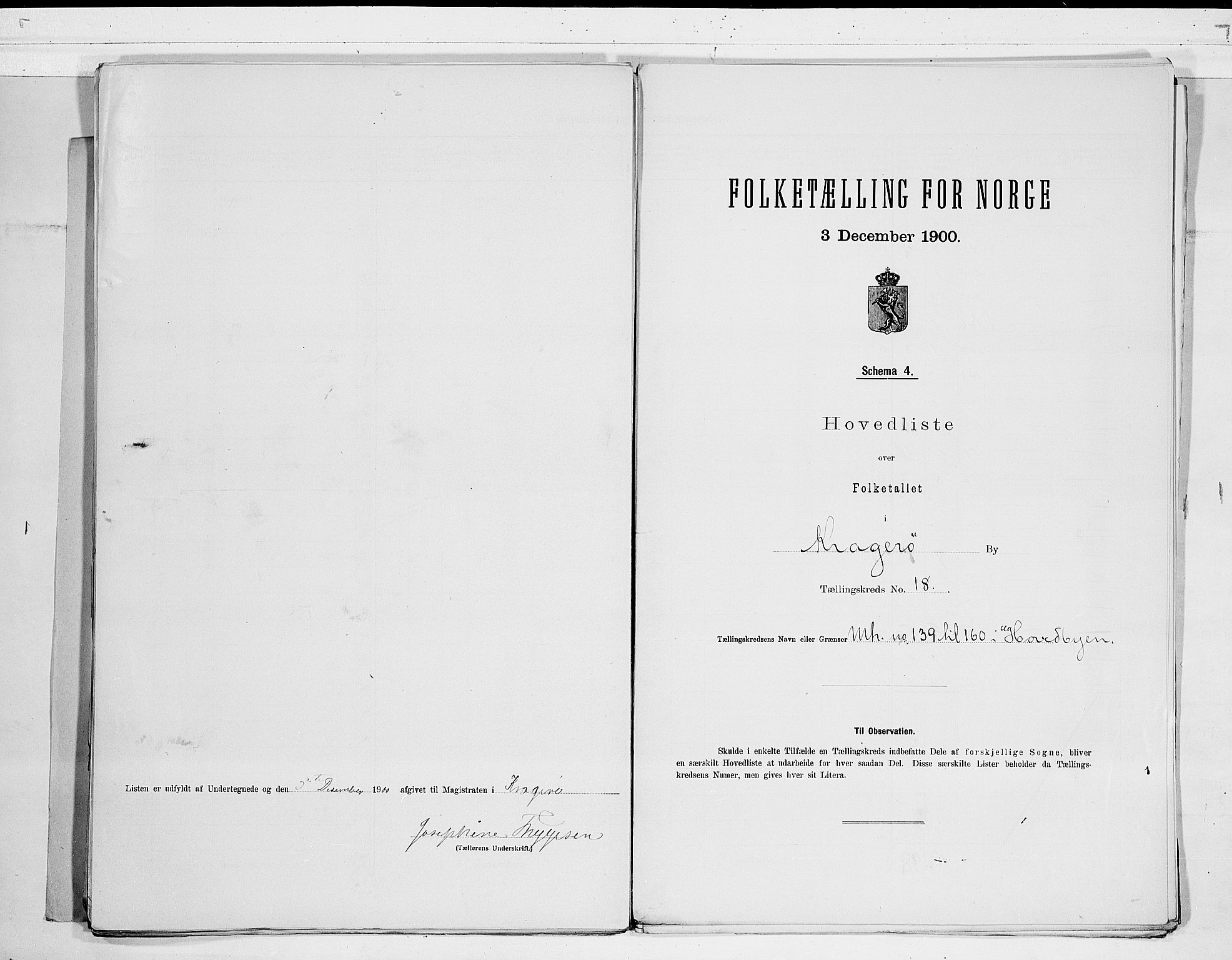 SAKO, 1900 census for Kragerø, 1900, p. 38