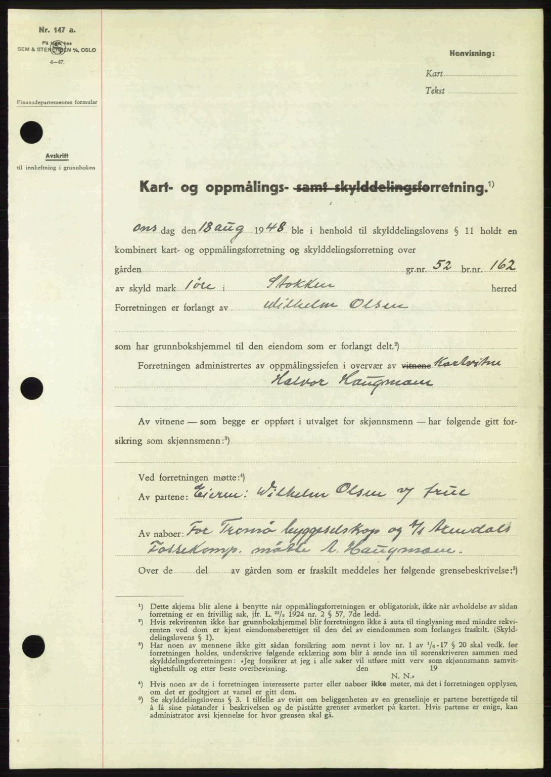 Nedenes sorenskriveri, SAK/1221-0006/G/Gb/Gba/L0059: Mortgage book no. A11, 1948-1948, Diary no: : 1235/1948