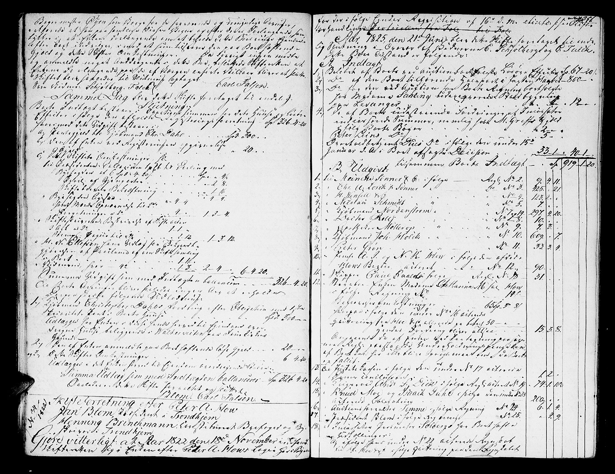 Trondheim byfogd, AV/SAT-A-0003/1/3/3A/L0027: Skifteprotokoll - gml.nr.22. (m/ register) U, 1825-1829, p. 255b-256a