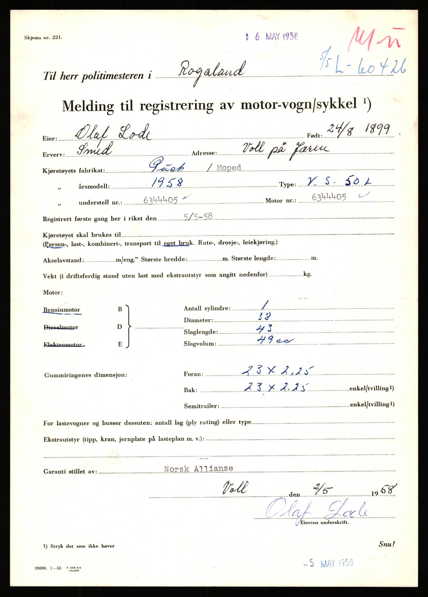 Stavanger trafikkstasjon, AV/SAST-A-101942/0/F/L0059: L-60000 - L-60699, 1930-1971, p. 1247