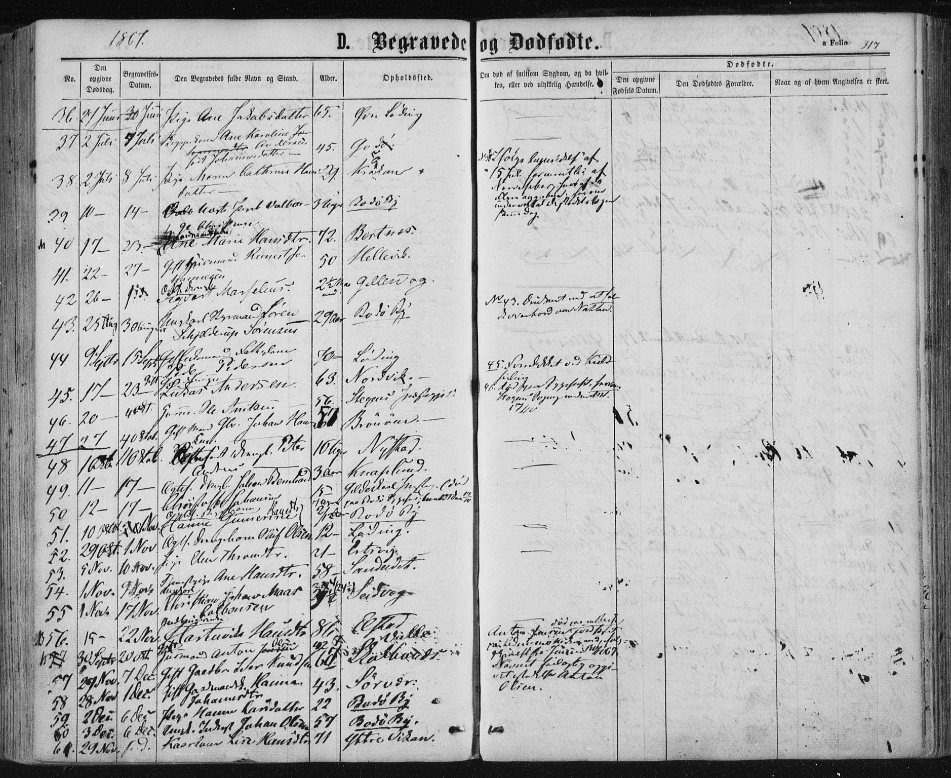 Ministerialprotokoller, klokkerbøker og fødselsregistre - Nordland, SAT/A-1459/801/L0008: Parish register (official) no. 801A08, 1864-1875, p. 317