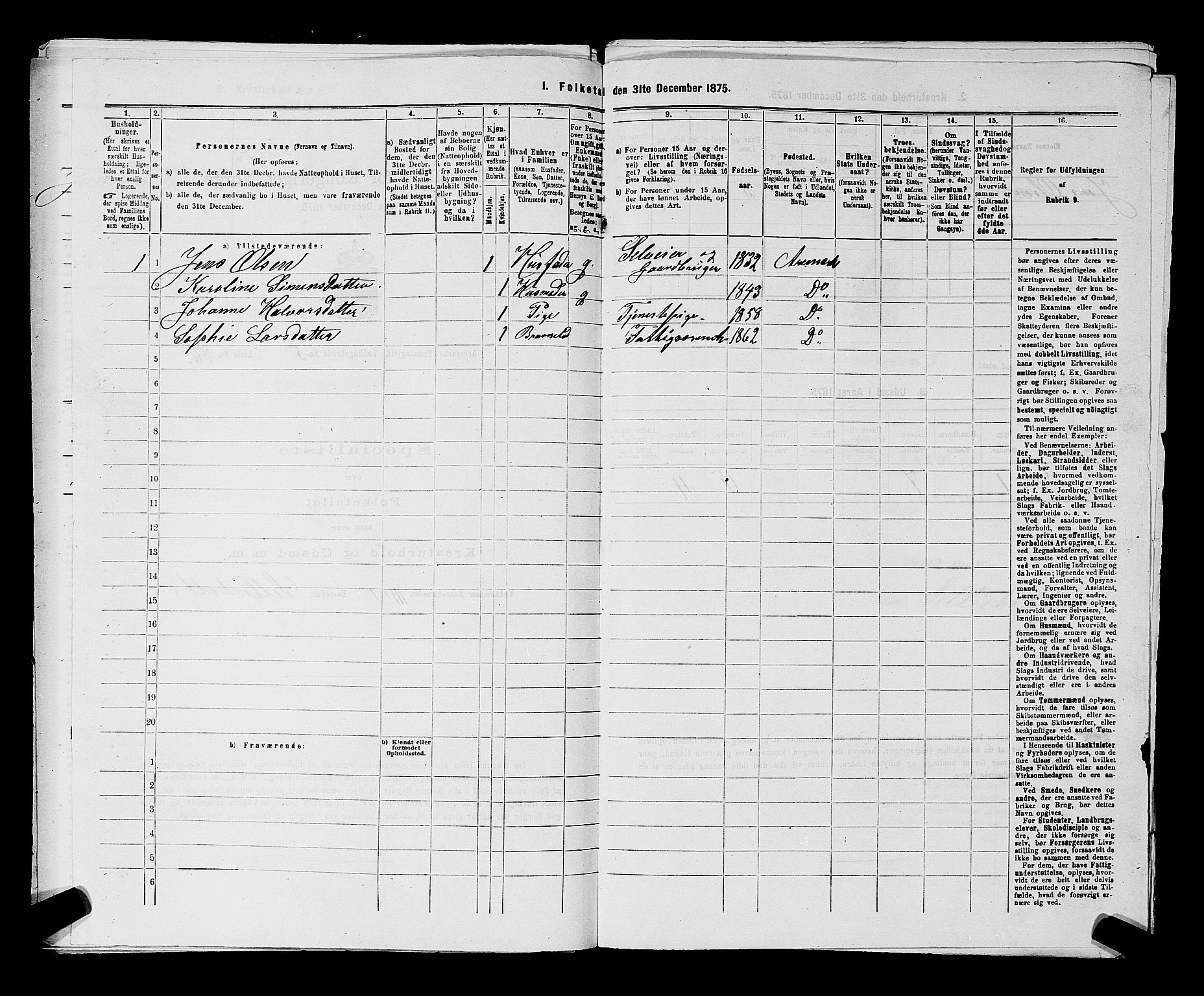 RA, 1875 census for 0118P Aremark, 1875, p. 818