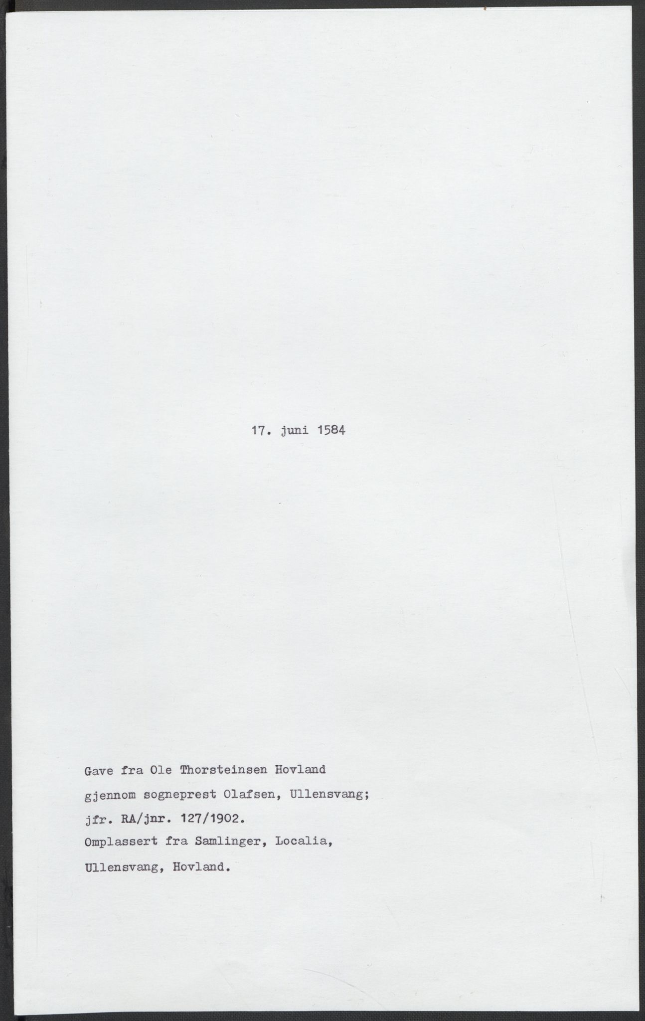 Riksarkivets diplomsamling, RA/EA-5965/F02/L0086: Dokumenter, 1584, p. 44