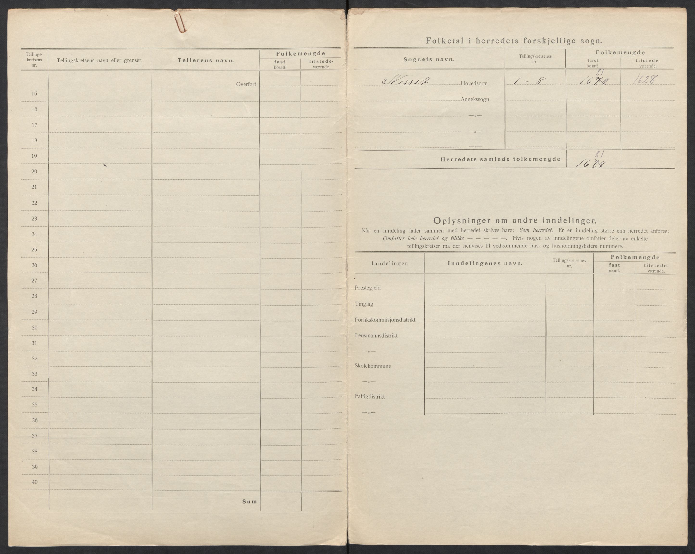 SAT, 1920 census for Nesset, 1920, p. 8