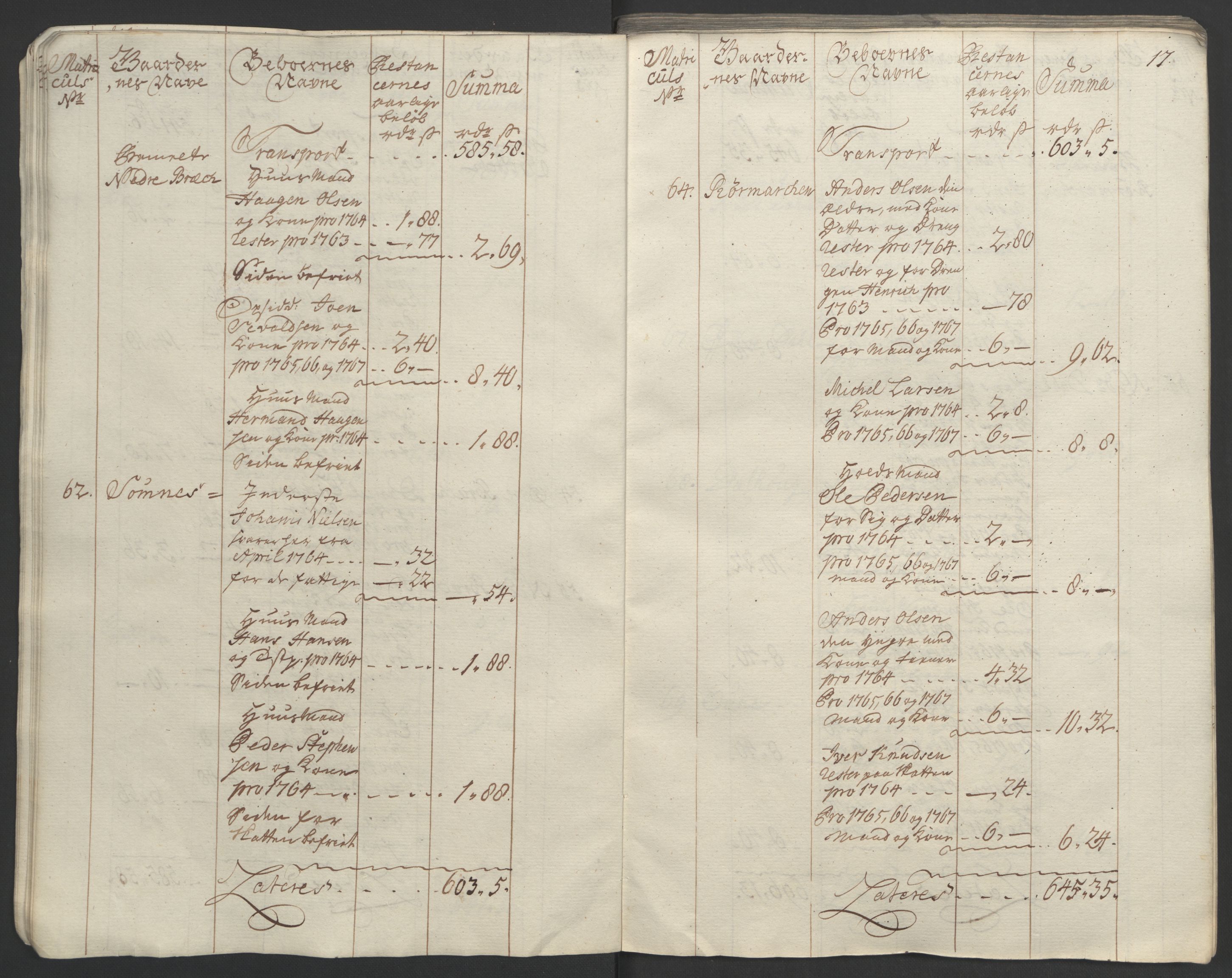 Rentekammeret inntil 1814, Realistisk ordnet avdeling, AV/RA-EA-4070/Ol/L0023: [Gg 10]: Ekstraskatten, 23.09.1762. Helgeland (restanseregister), 1767-1772, p. 19