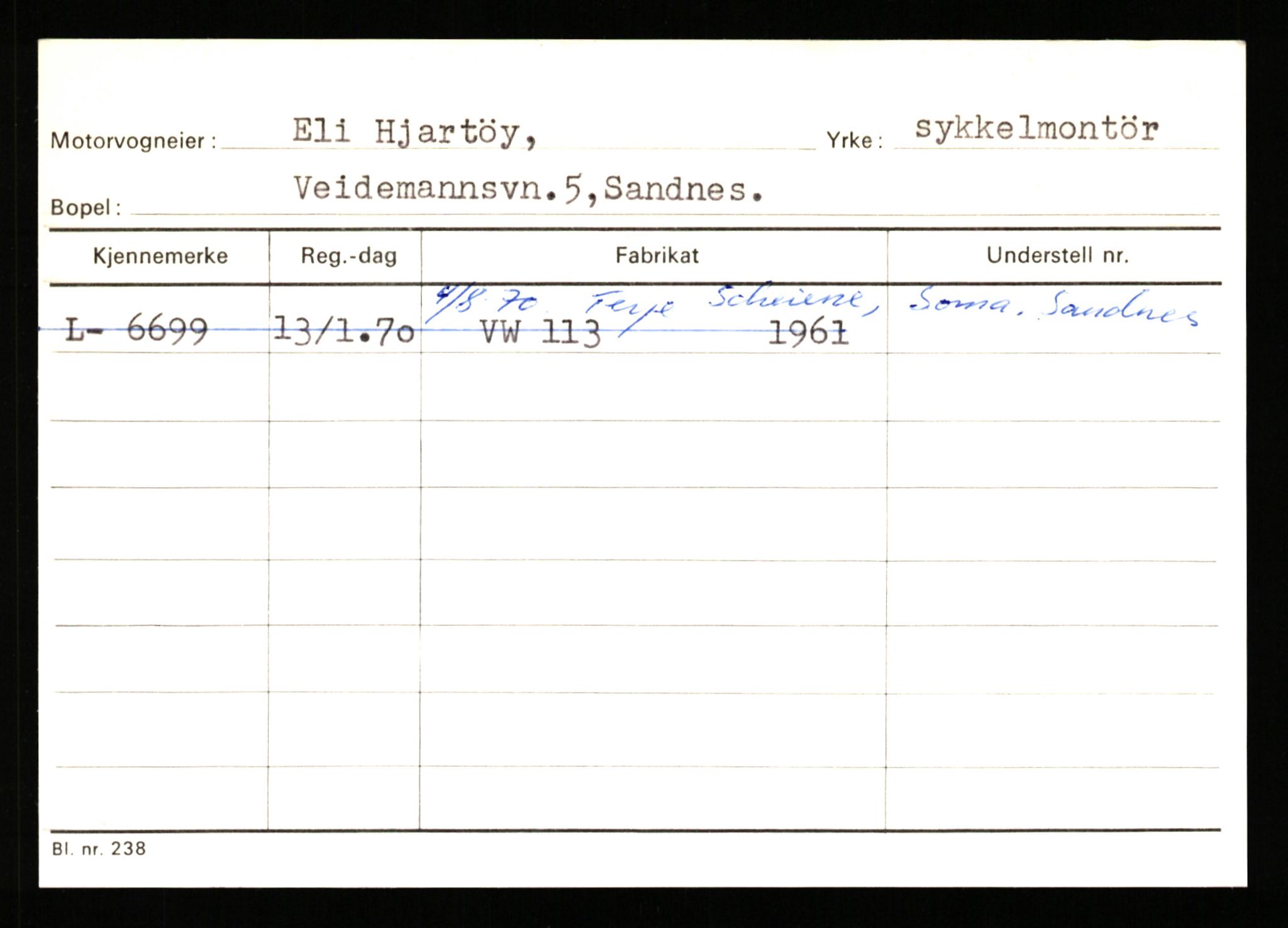 Stavanger trafikkstasjon, SAST/A-101942/0/H/L0015: Hermansen - Holmestad, 1930-1971, p. 1665