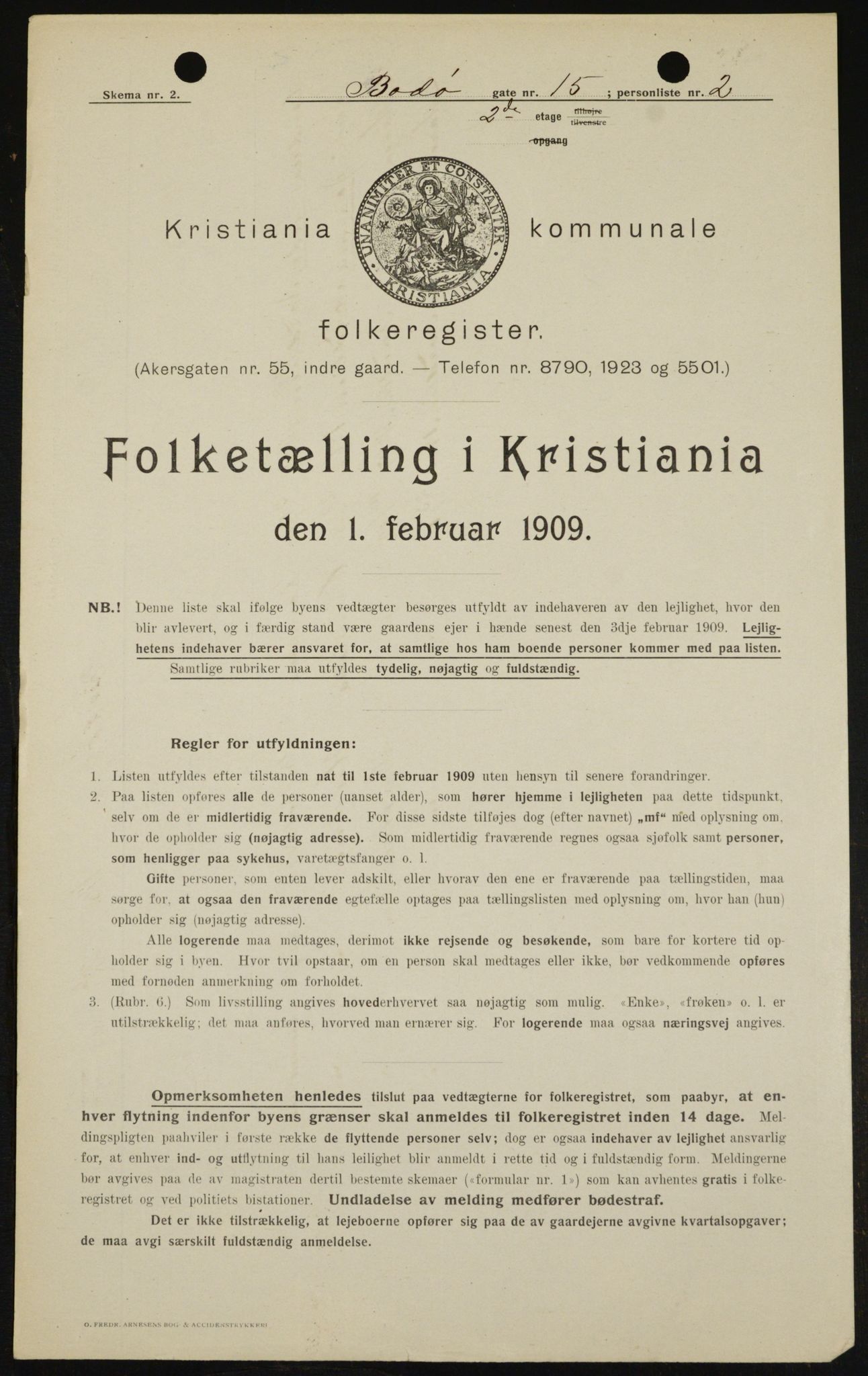 OBA, Municipal Census 1909 for Kristiania, 1909, p. 6331