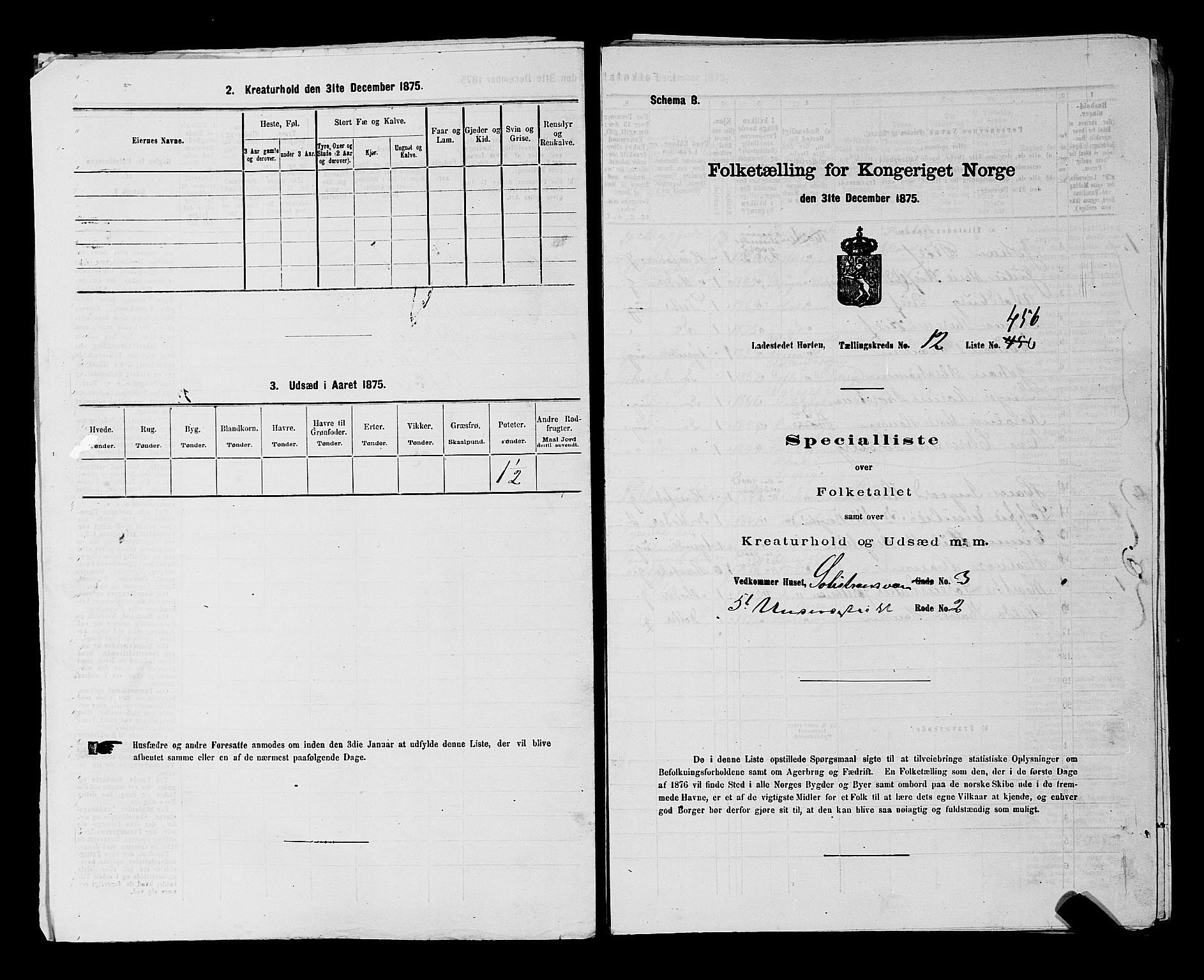 SAKO, 1875 census for 0703P Horten, 1875, p. 1026