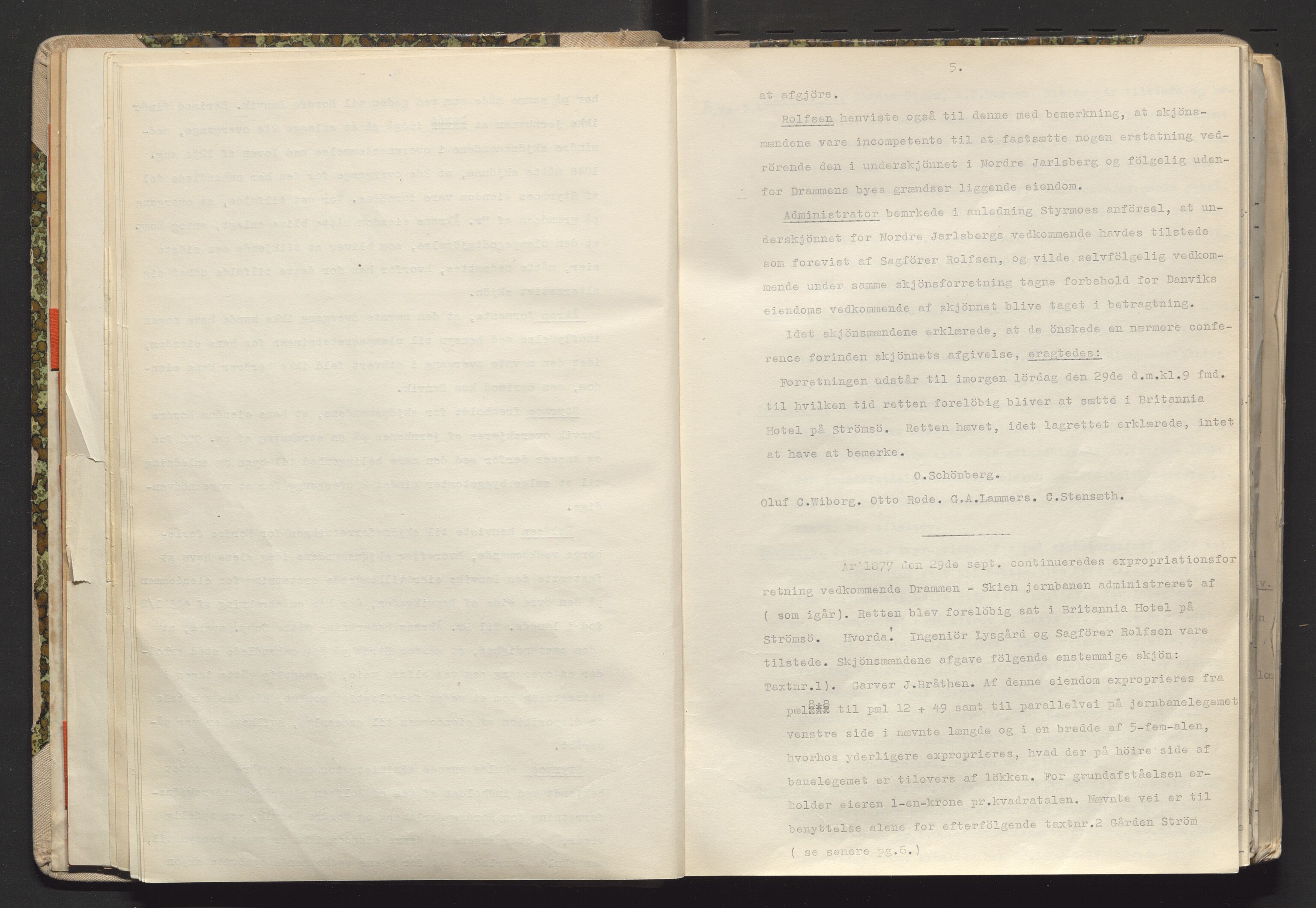 Norges Statsbaner Drammen distrikt (NSB), AV/SAKO-A-30/Y/Yc/L0005: Takster Vestfoldbanen strekningen Drammen-Horten samt Drammen stasjons utvidelse , 1877-1910, p. 5