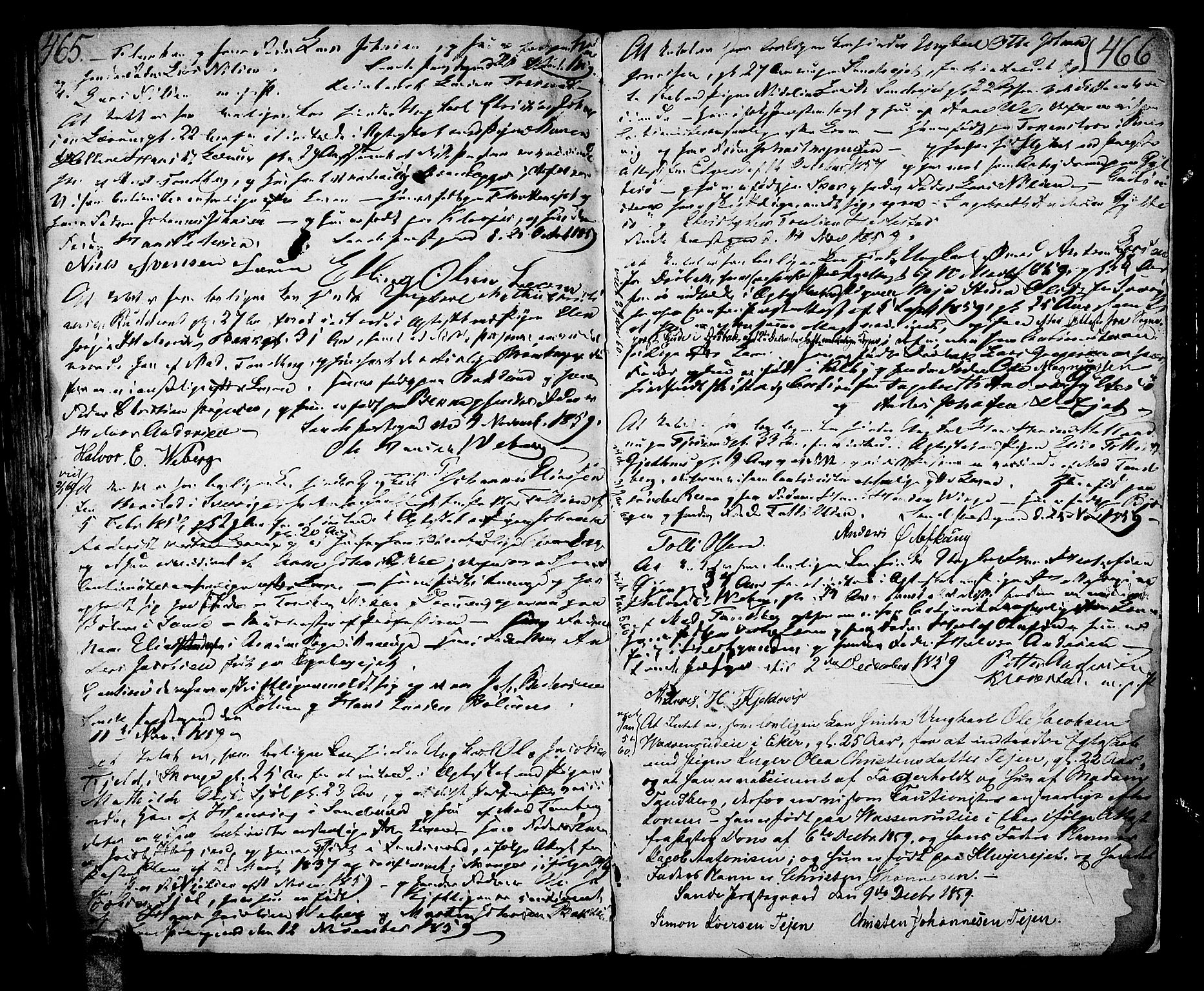 Sande Kirkebøker, AV/SAKO-A-53/F/Fa/L0002: Parish register (official) no. 2, 1804-1814, p. 465-466