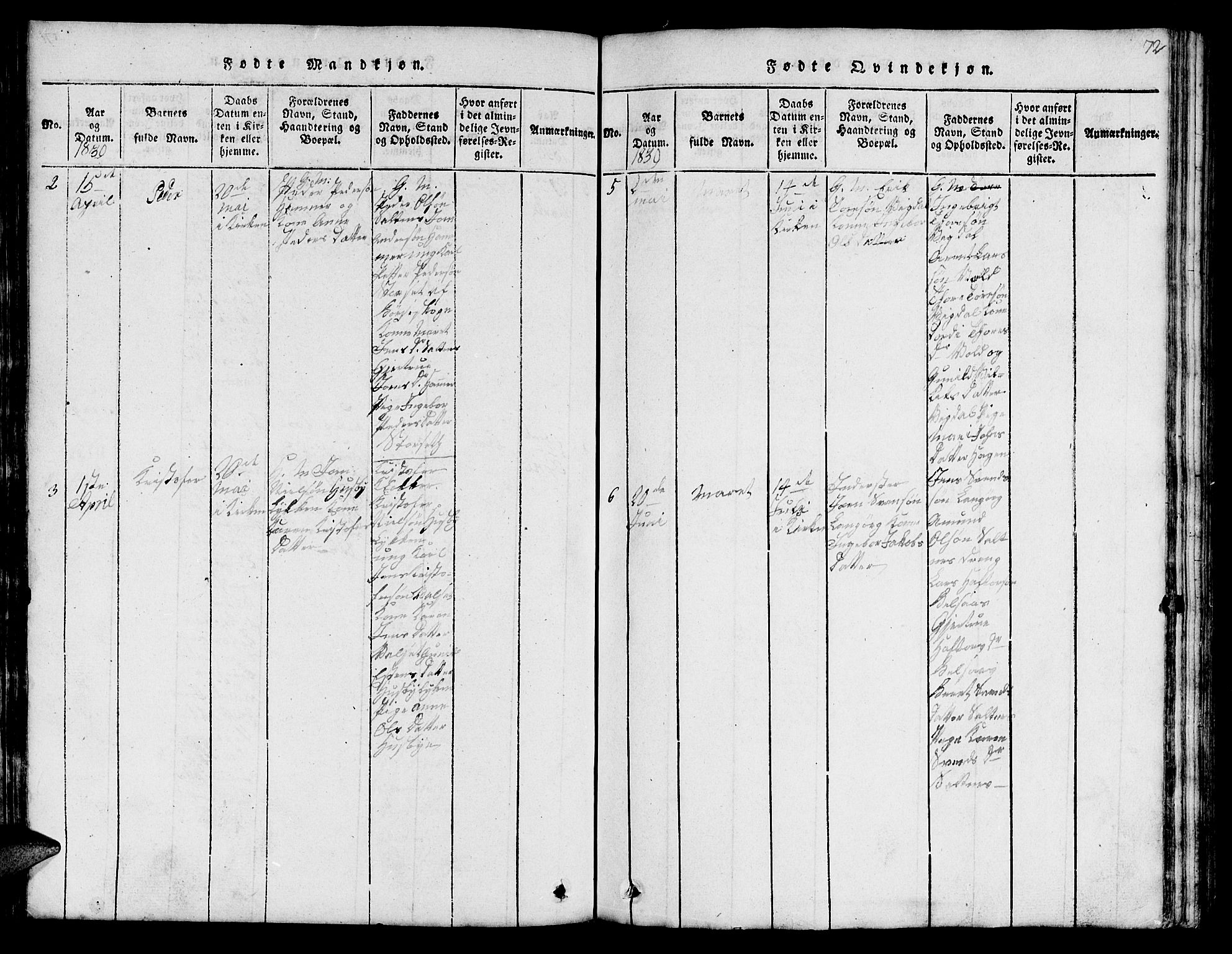 Ministerialprotokoller, klokkerbøker og fødselsregistre - Sør-Trøndelag, SAT/A-1456/666/L0788: Parish register (copy) no. 666C01, 1816-1847, p. 72