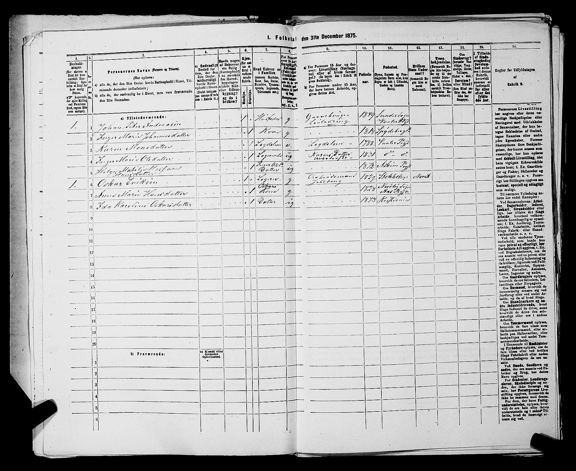 RA, 1875 census for 0137P Våler, 1875, p. 572