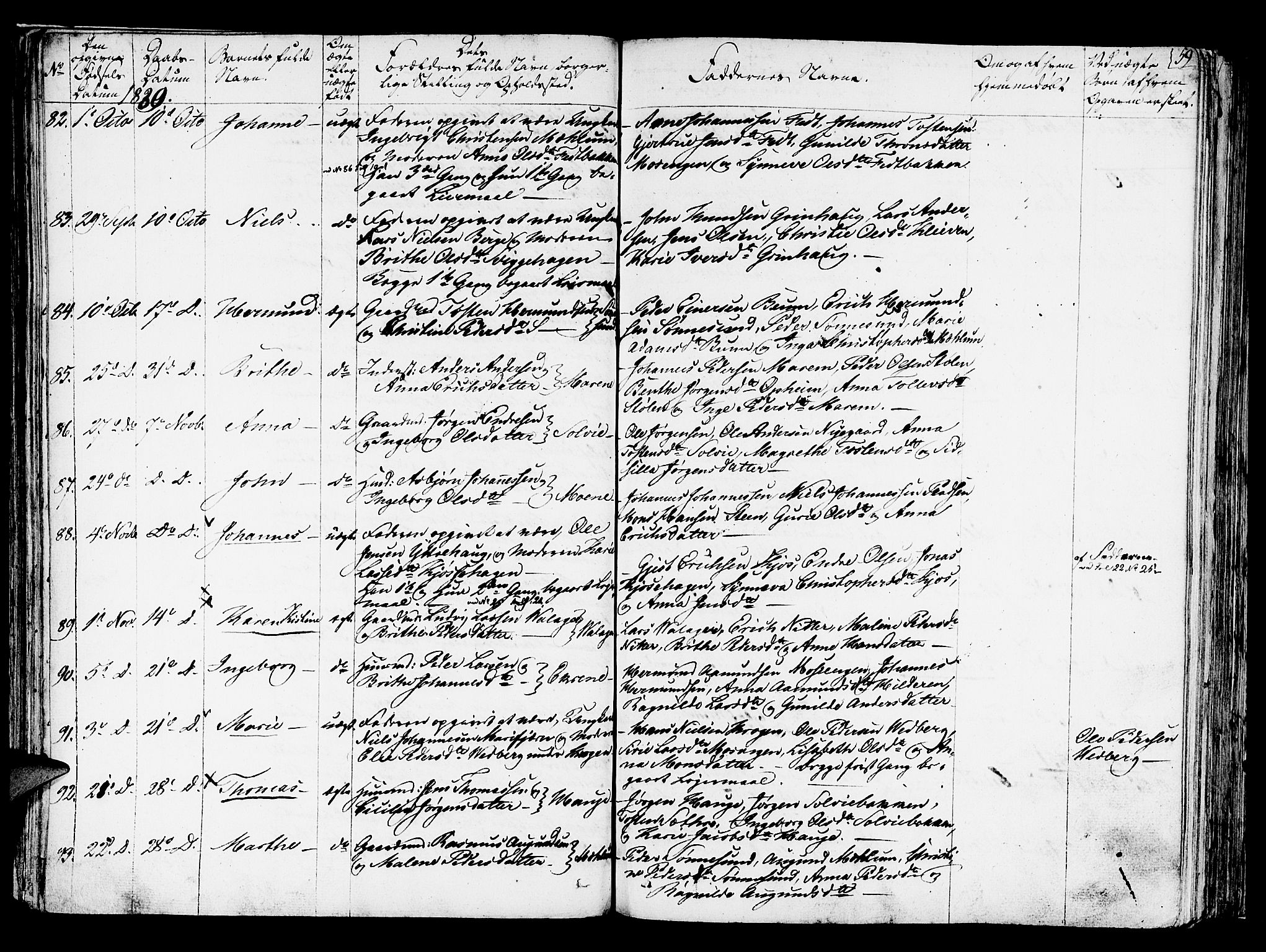 Hafslo sokneprestembete, AV/SAB-A-80301/H/Haa/Haaa/L0004: Parish register (official) no. A 4, 1821-1834, p. 59