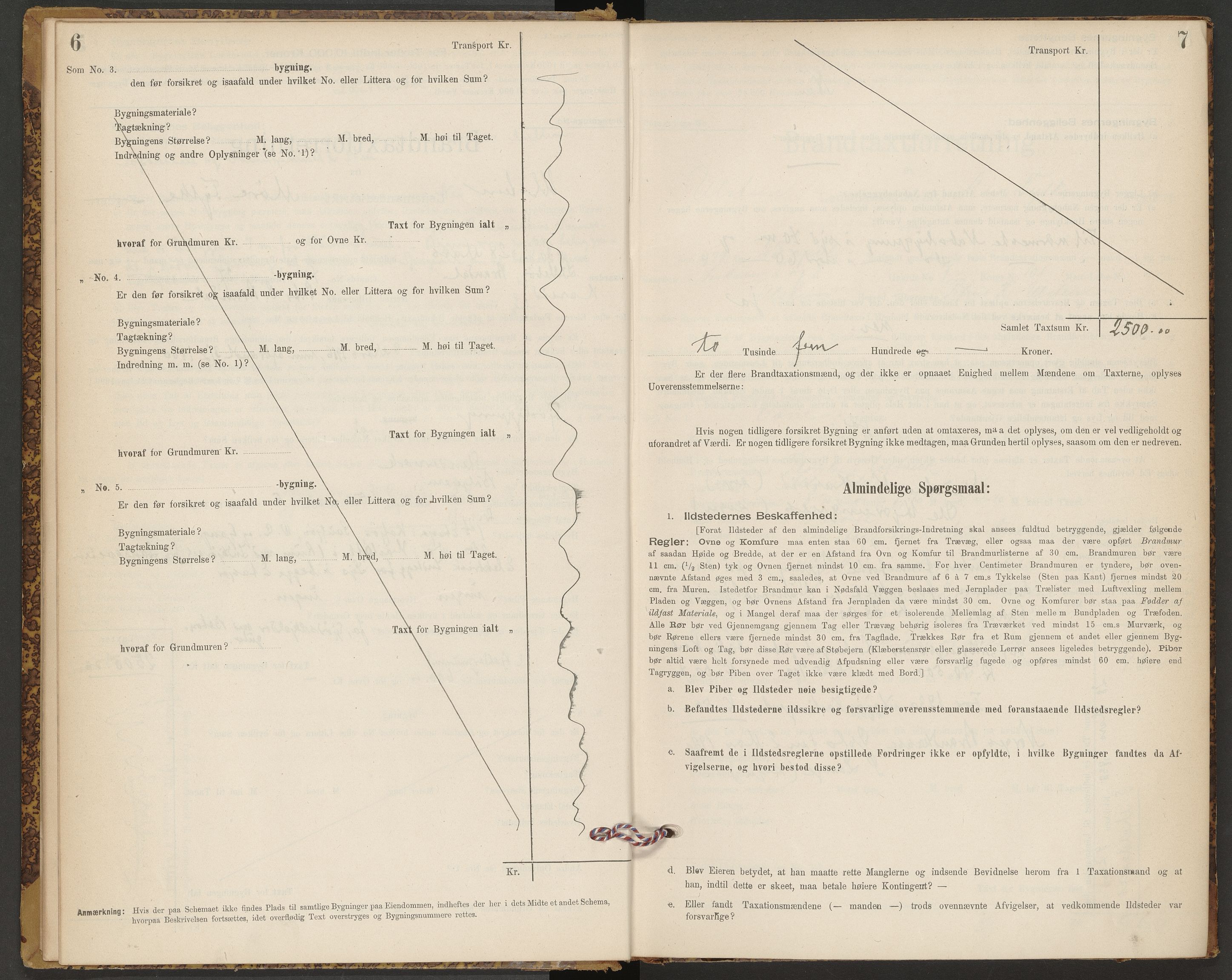 Norges Brannkasse Ulstein og Hareid, AV/SAT-A-5487/F/Fb/L0001: Branntakstprotokoll, 1900-1944, p. 6-7