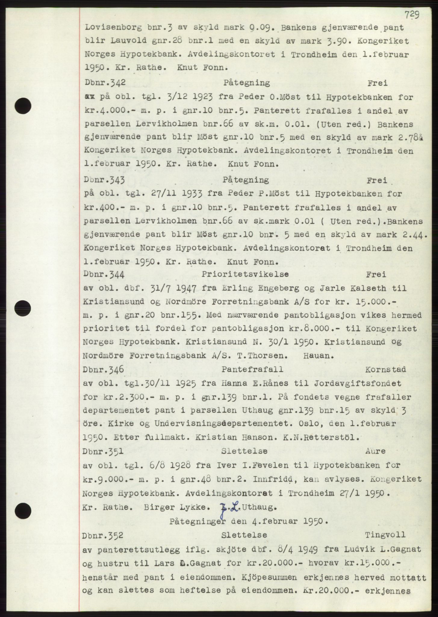 Nordmøre sorenskriveri, SAT/A-4132/1/2/2Ca: Mortgage book no. C82b, 1946-1951, Diary no: : 342/1950