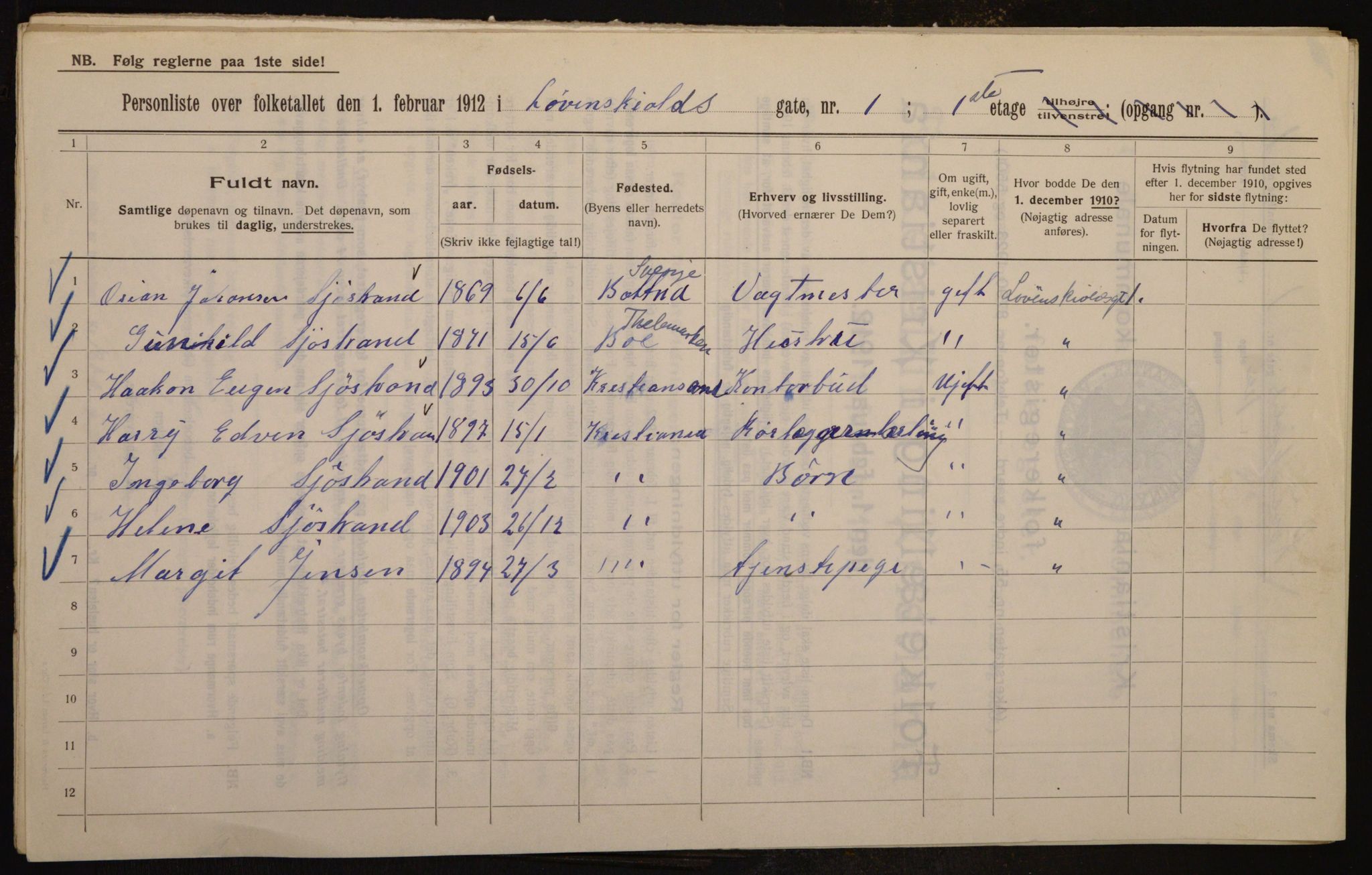 OBA, Municipal Census 1912 for Kristiania, 1912, p. 59151