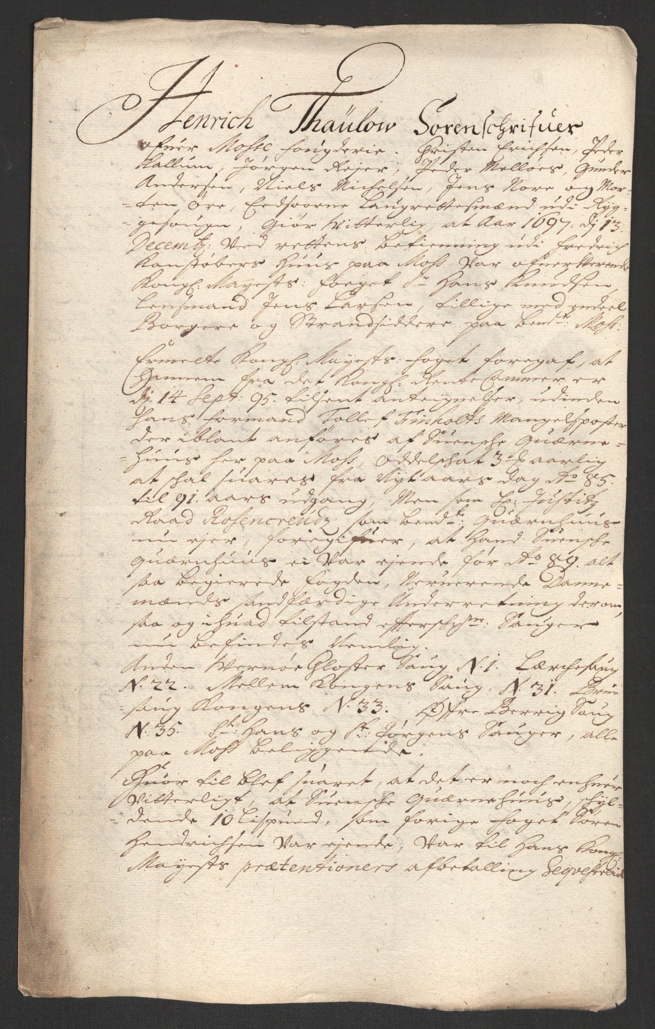 Rentekammeret inntil 1814, Reviderte regnskaper, Fogderegnskap, RA/EA-4092/R04/L0125: Fogderegnskap Moss, Onsøy, Tune, Veme og Åbygge, 1697, p. 72