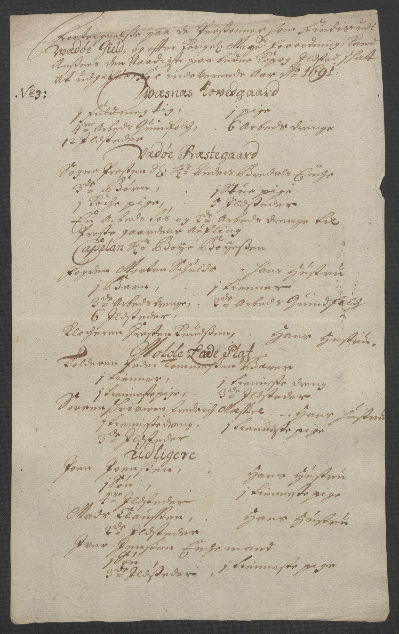 Rentekammeret inntil 1814, Reviderte regnskaper, Fogderegnskap, AV/RA-EA-4092/R55/L3649: Fogderegnskap Romsdal, 1690-1691, p. 284