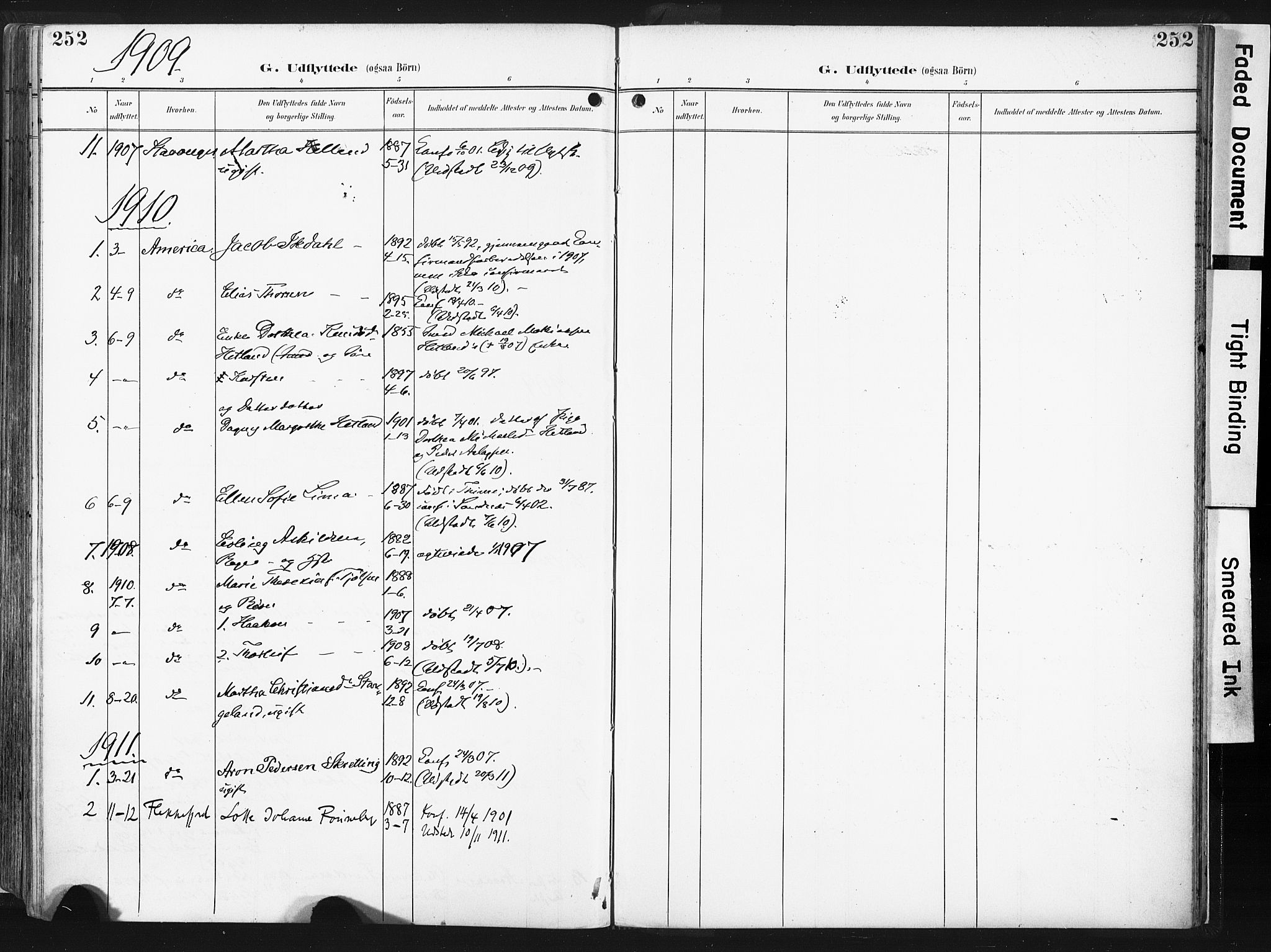 Høyland sokneprestkontor, SAST/A-101799/001/30BA/L0016: Parish register (official) no. A 16, 1899-1911, p. 252