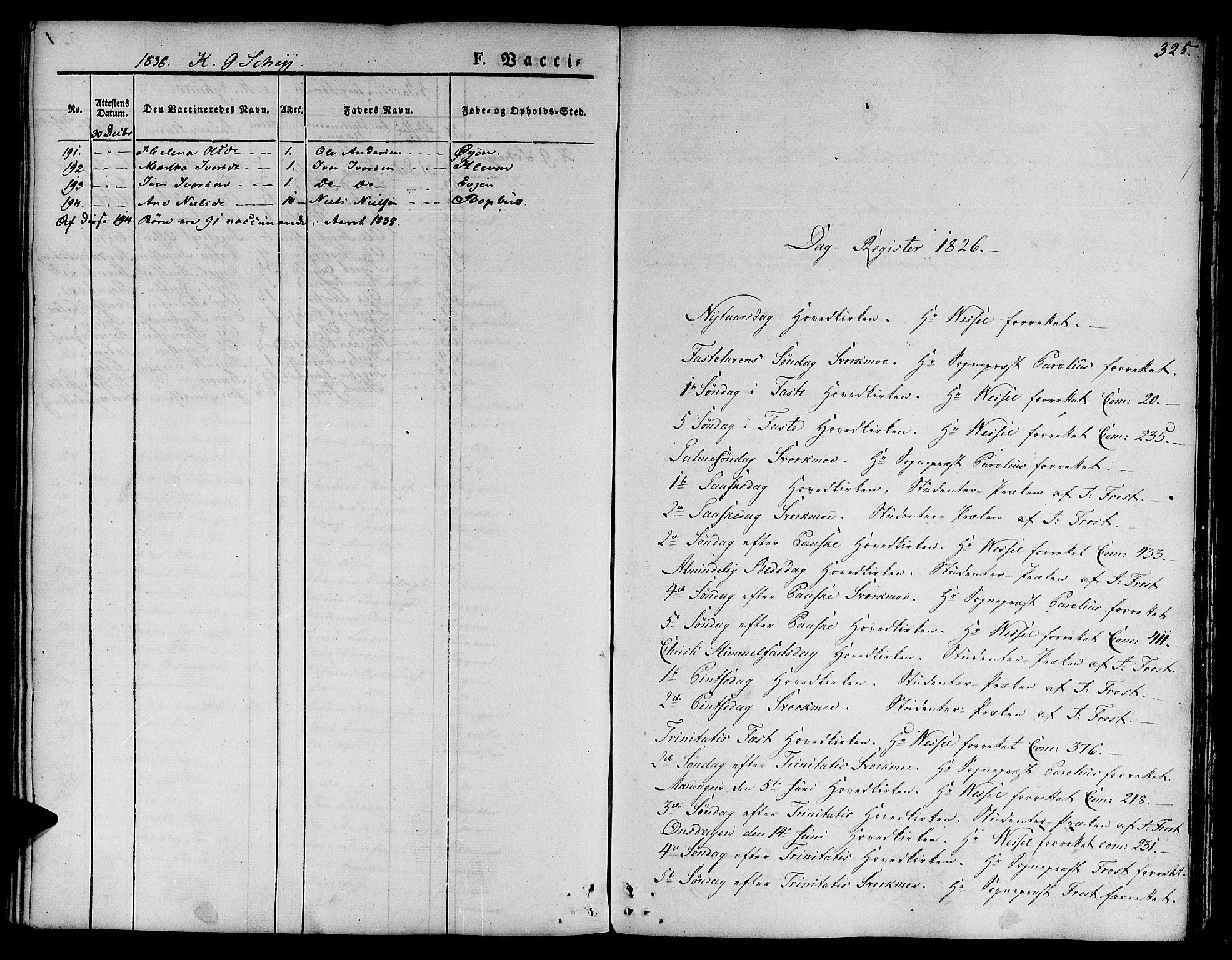 Ministerialprotokoller, klokkerbøker og fødselsregistre - Sør-Trøndelag, SAT/A-1456/668/L0804: Parish register (official) no. 668A04, 1826-1839, p. 325