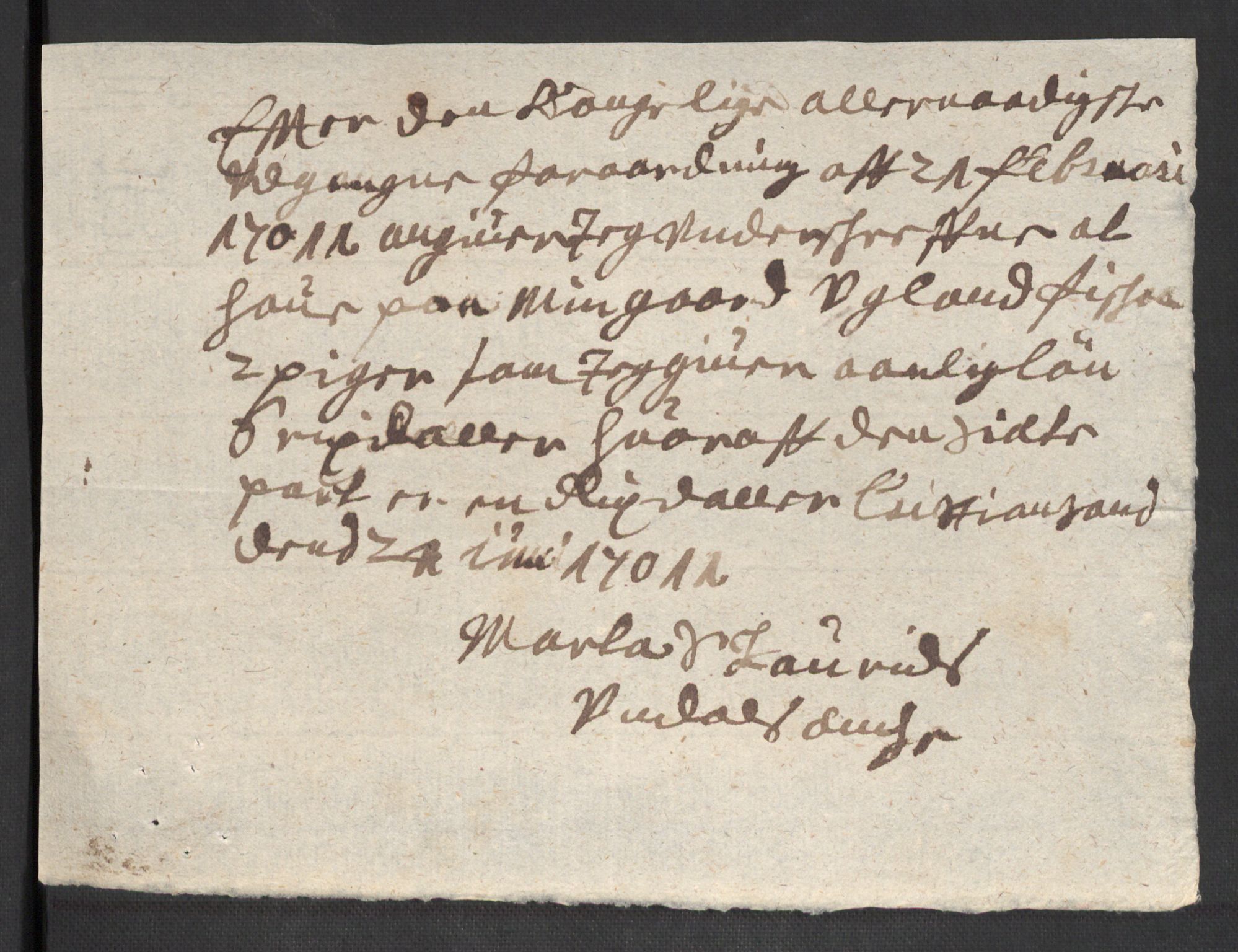 Rentekammeret inntil 1814, Reviderte regnskaper, Fogderegnskap, AV/RA-EA-4092/R43/L2554: Fogderegnskap Lista og Mandal, 1711, p. 521