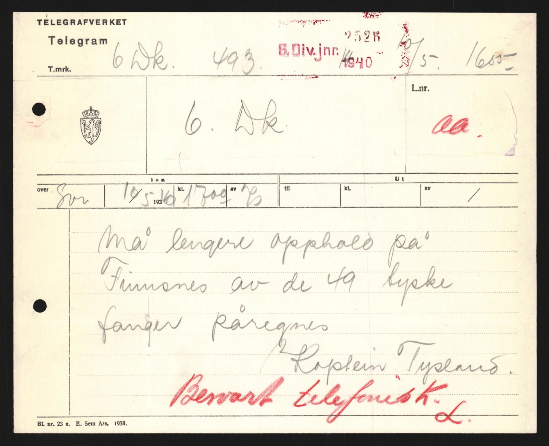 Forsvaret, Forsvarets krigshistoriske avdeling, AV/RA-RAFA-2017/Y/Yb/L0123: II-C-11-600  -  6. Divisjon med avdelinger, 1940, p. 522