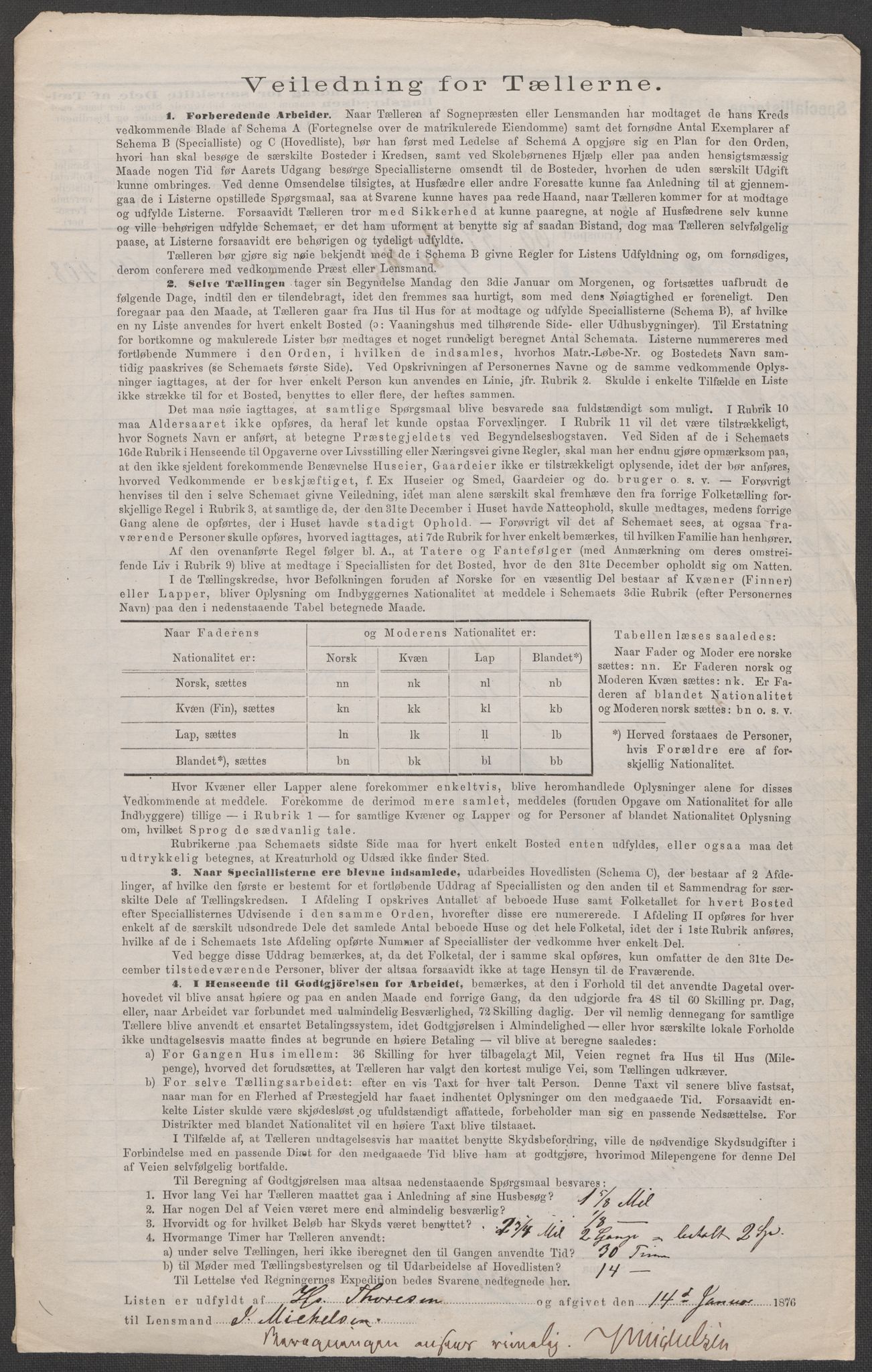 RA, 1875 census for 0116P Berg, 1875, p. 9