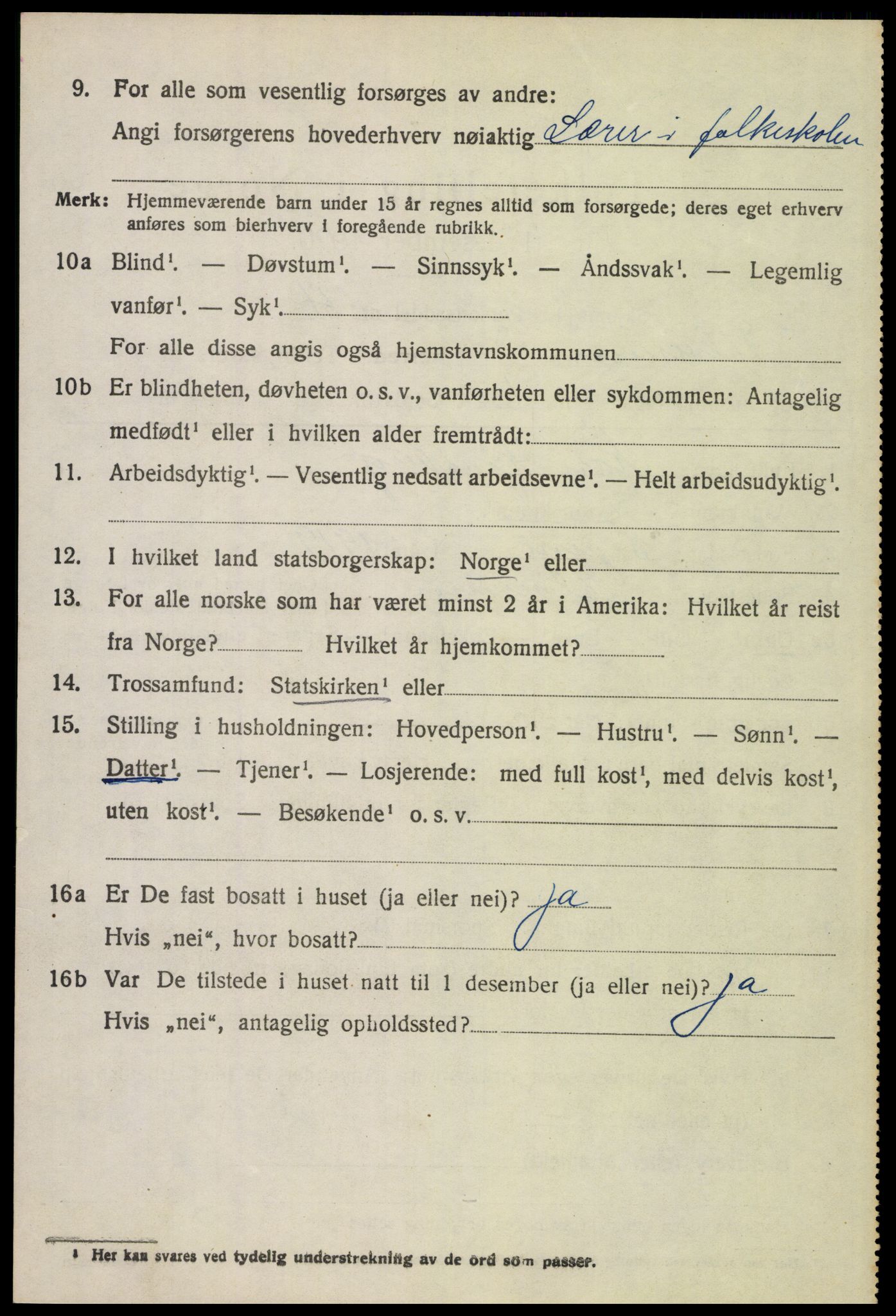 SAH, 1920 census for Elverum, 1920, p. 20799