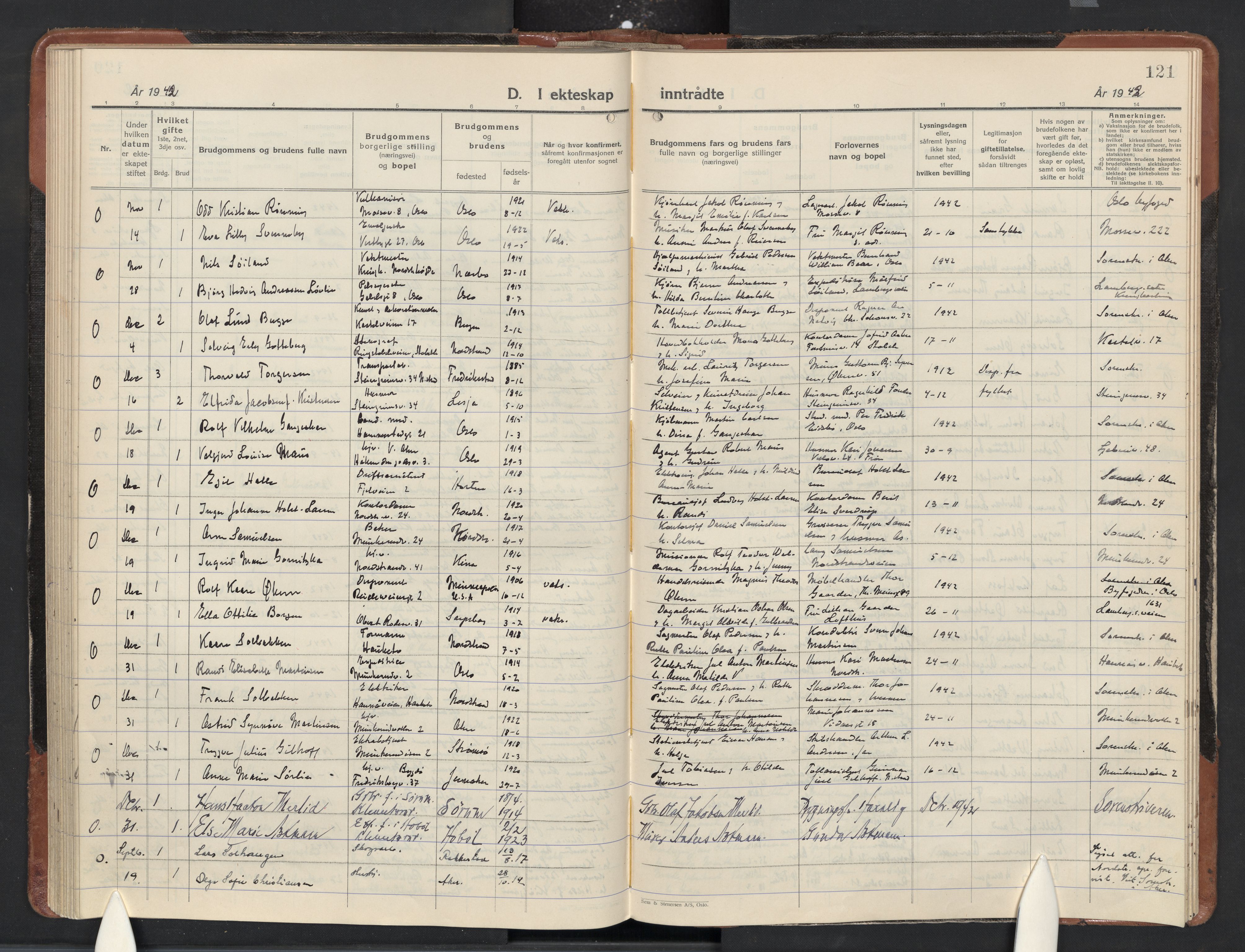 Nordstrand prestekontor Kirkebøker, AV/SAO-A-10362a/F/Fa/L0007: Parish register (official) no. 7, 1930-1947, p. 121