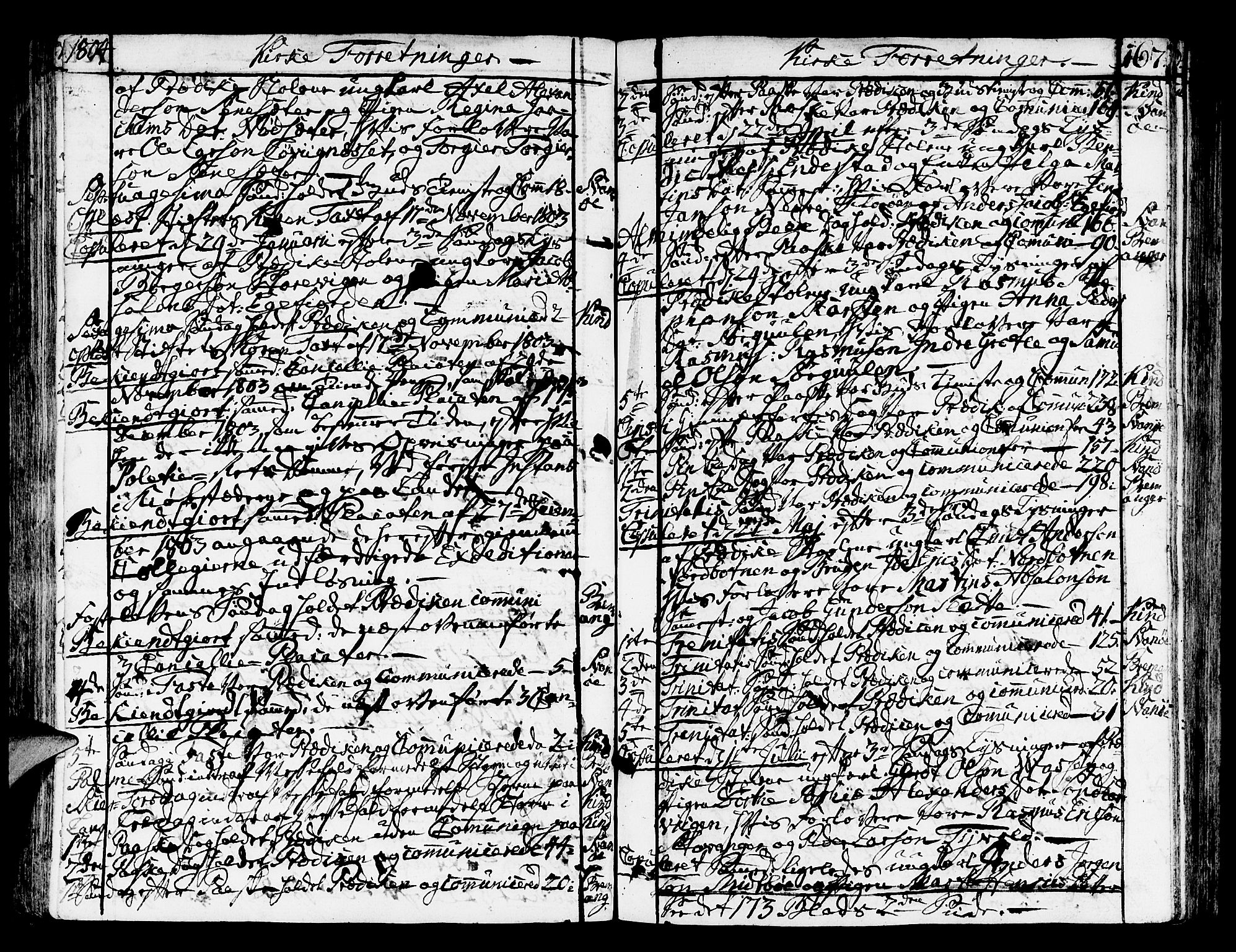 Kinn sokneprestembete, AV/SAB-A-80801/H/Haa/Haaa/L0003: Parish register (official) no. A 3, 1785-1821, p. 167