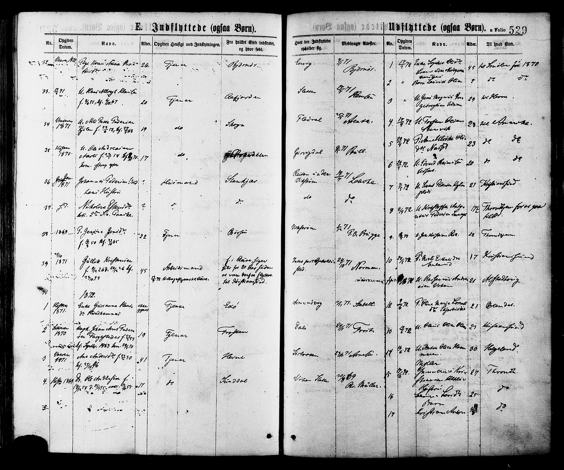 Ministerialprotokoller, klokkerbøker og fødselsregistre - Sør-Trøndelag, SAT/A-1456/634/L0532: Parish register (official) no. 634A08, 1871-1881, p. 529