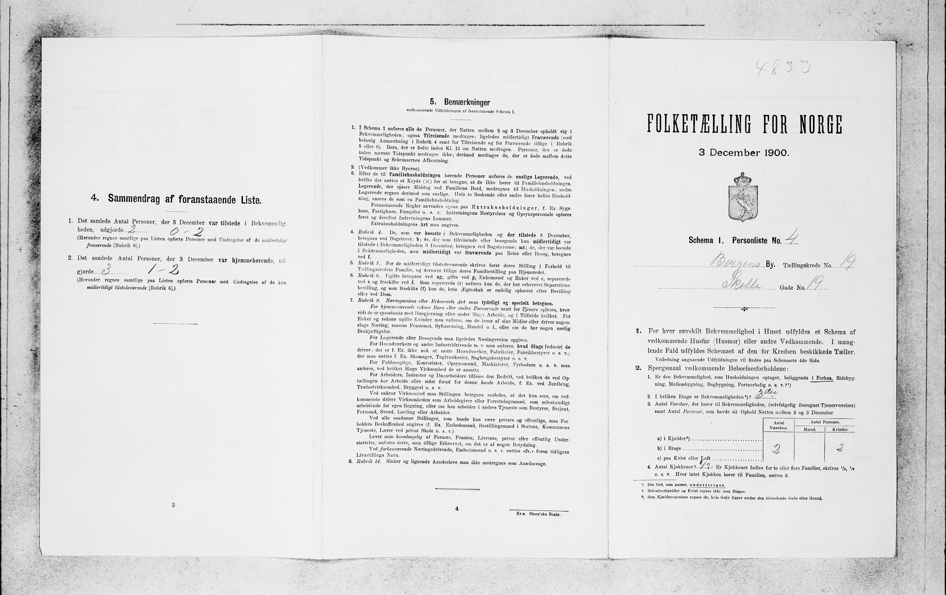 SAB, 1900 census for Bergen, 1900, p. 3846