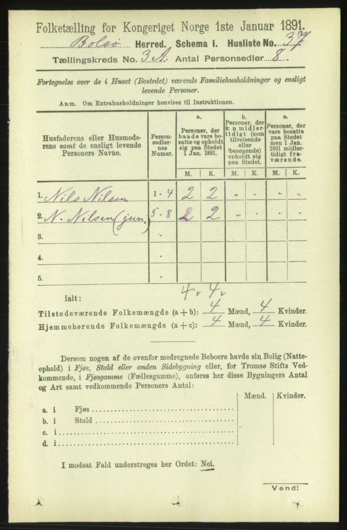 RA, 1891 census for 1544 Bolsøy, 1891, p. 1772