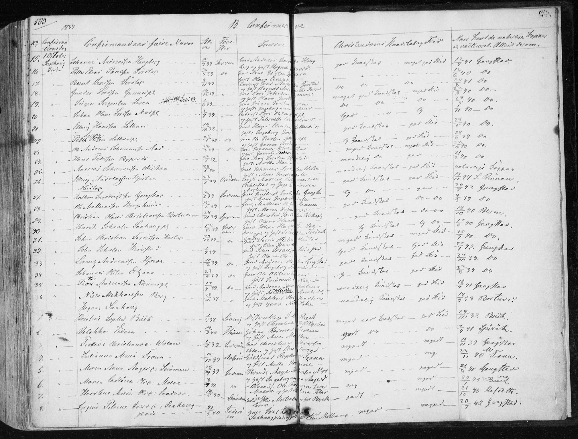 Ministerialprotokoller, klokkerbøker og fødselsregistre - Nord-Trøndelag, AV/SAT-A-1458/730/L0280: Parish register (official) no. 730A07 /1, 1840-1854, p. 503