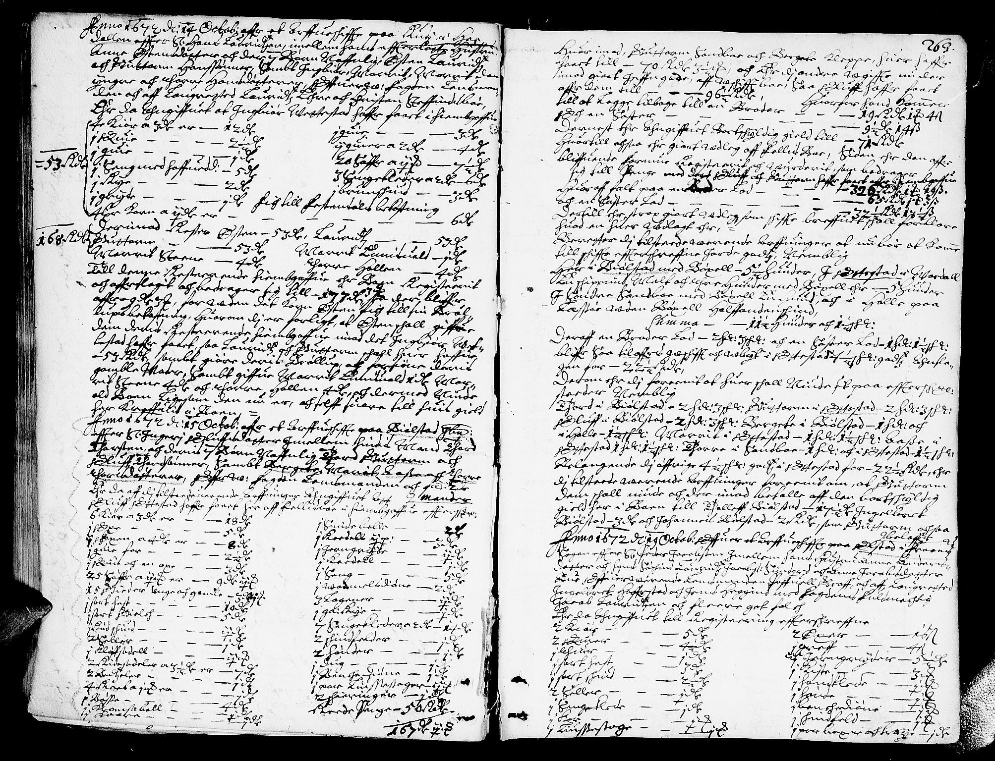 Sorenskriverier i Gudbrandsdalen, SAH/TING-036/J/Ja/Jaa/L0001: Skifteprotokoll - Nord-Gudbrandsdal, 1658-1673, p. 262b-263a