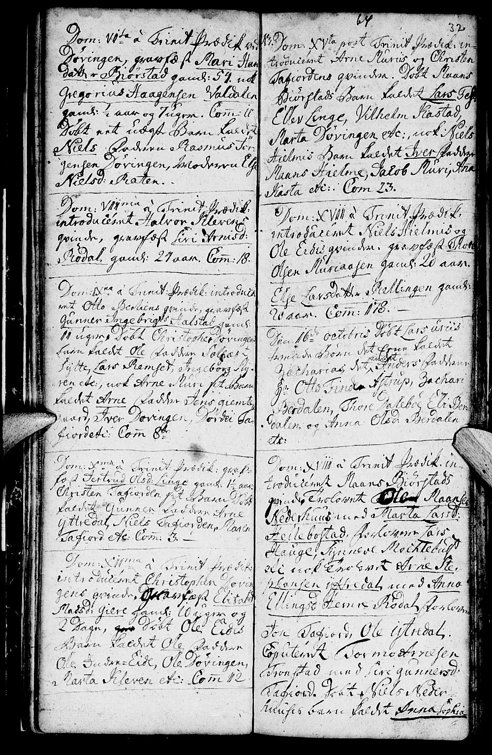 Ministerialprotokoller, klokkerbøker og fødselsregistre - Møre og Romsdal, SAT/A-1454/519/L0243: Parish register (official) no. 519A02, 1760-1770, p. 31-32