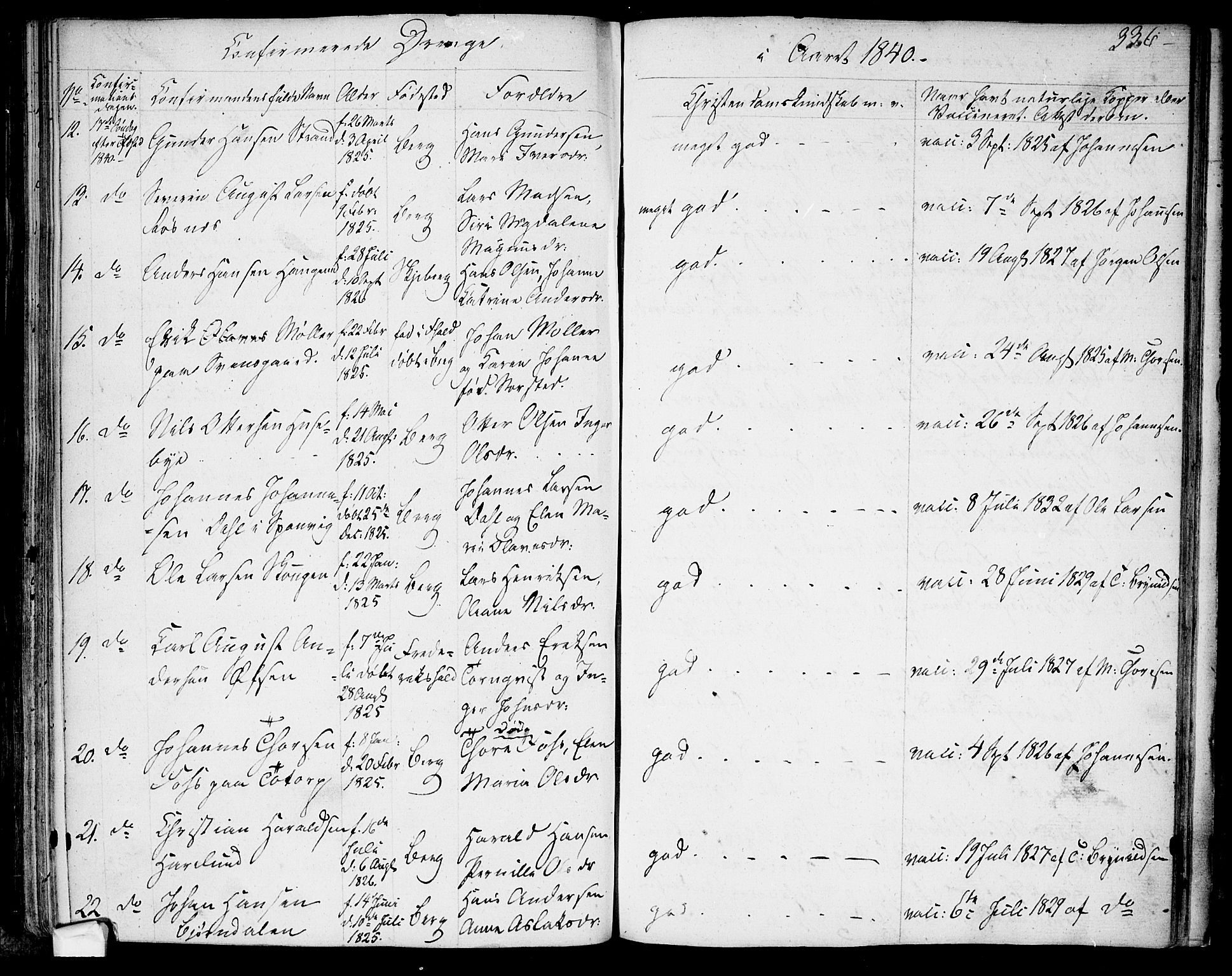 Berg prestekontor Kirkebøker, AV/SAO-A-10902/F/Fa/L0003: Parish register (official) no. I 3, 1832-1842, p. 336