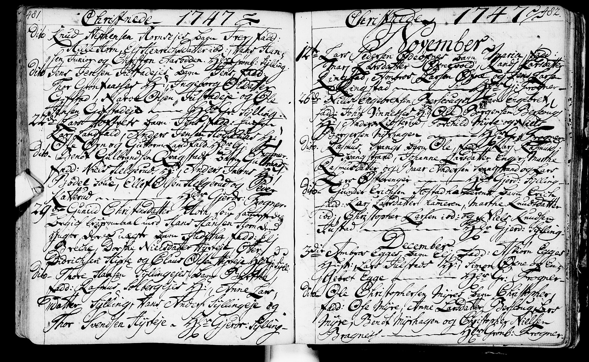 Lier kirkebøker, AV/SAKO-A-230/F/Fa/L0003: Parish register (official) no. I 3, 1727-1748, p. 481-482