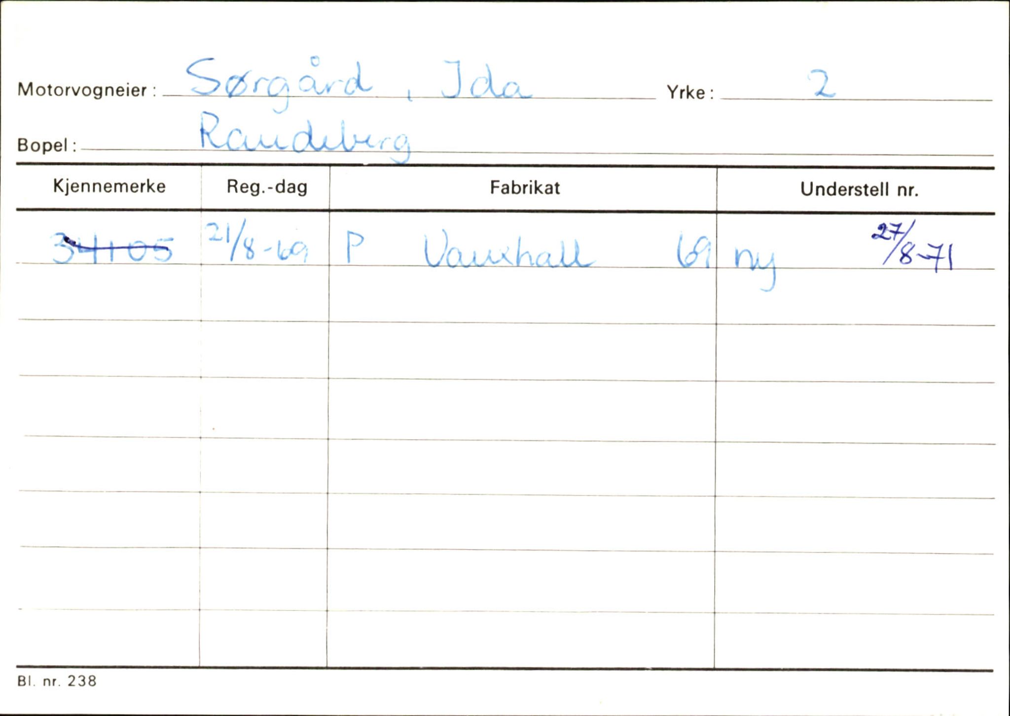 Statens vegvesen, Sogn og Fjordane vegkontor, AV/SAB-A-5301/4/F/L0145: Registerkort Vågsøy S-Å. Årdal I-P, 1945-1975, p. 395