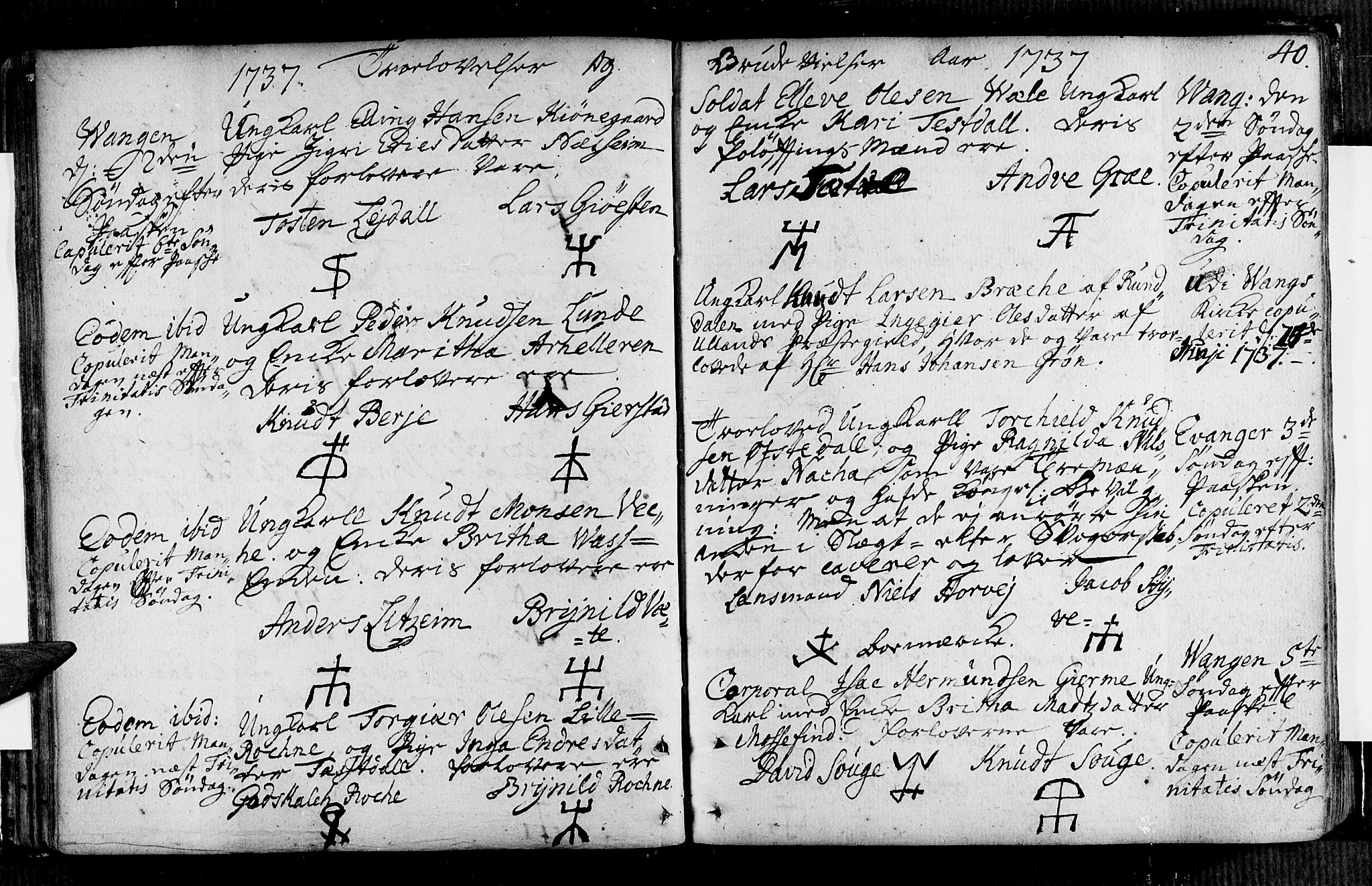 Voss sokneprestembete, AV/SAB-A-79001/H/Haa: Parish register (official) no. A 7, 1731-1773, p. 40