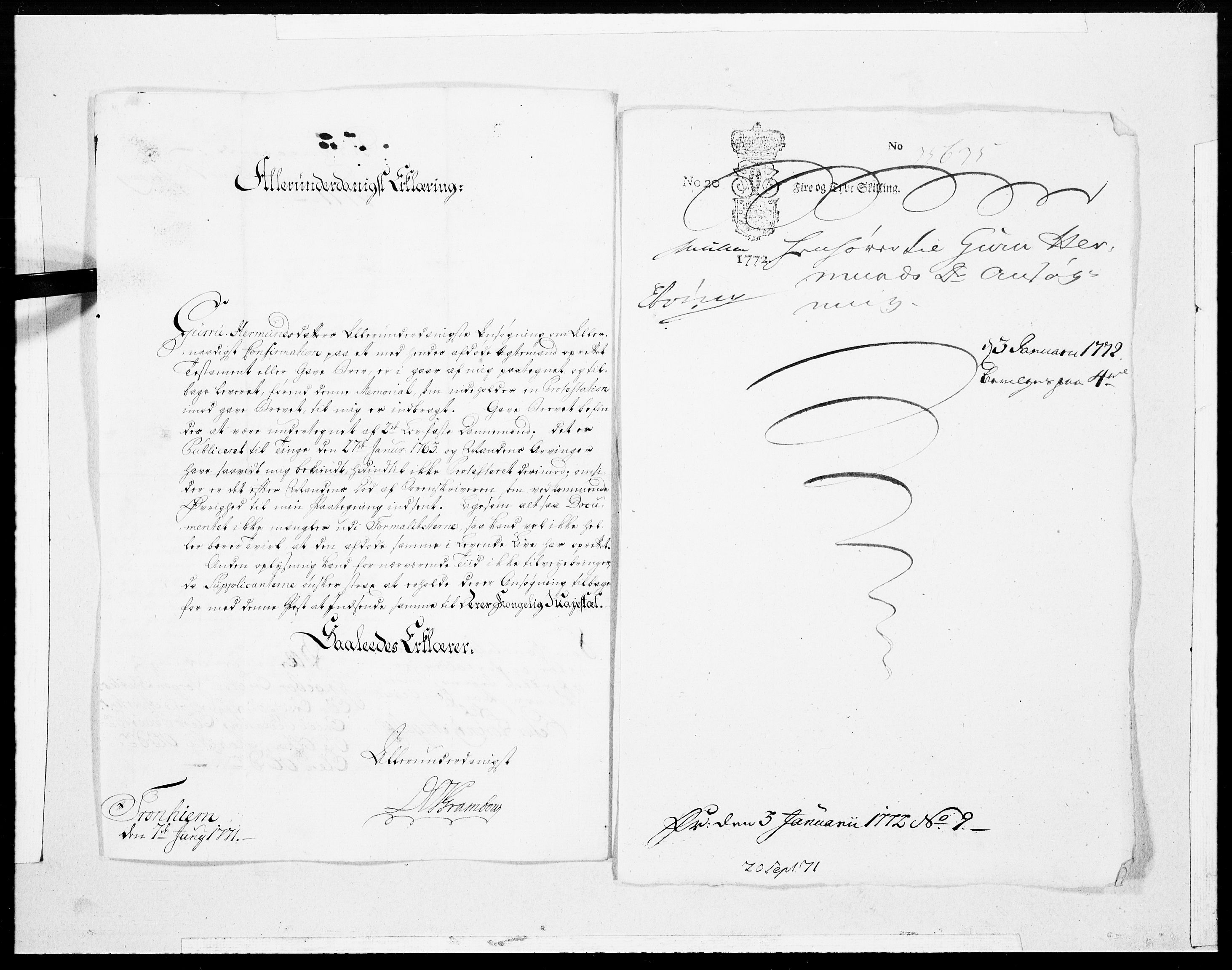 Danske Kanselli 1572-1799, AV/RA-EA-3023/F/Fc/Fcc/Fcca/L0205: Norske innlegg 1572-1799, 1771, p. 472