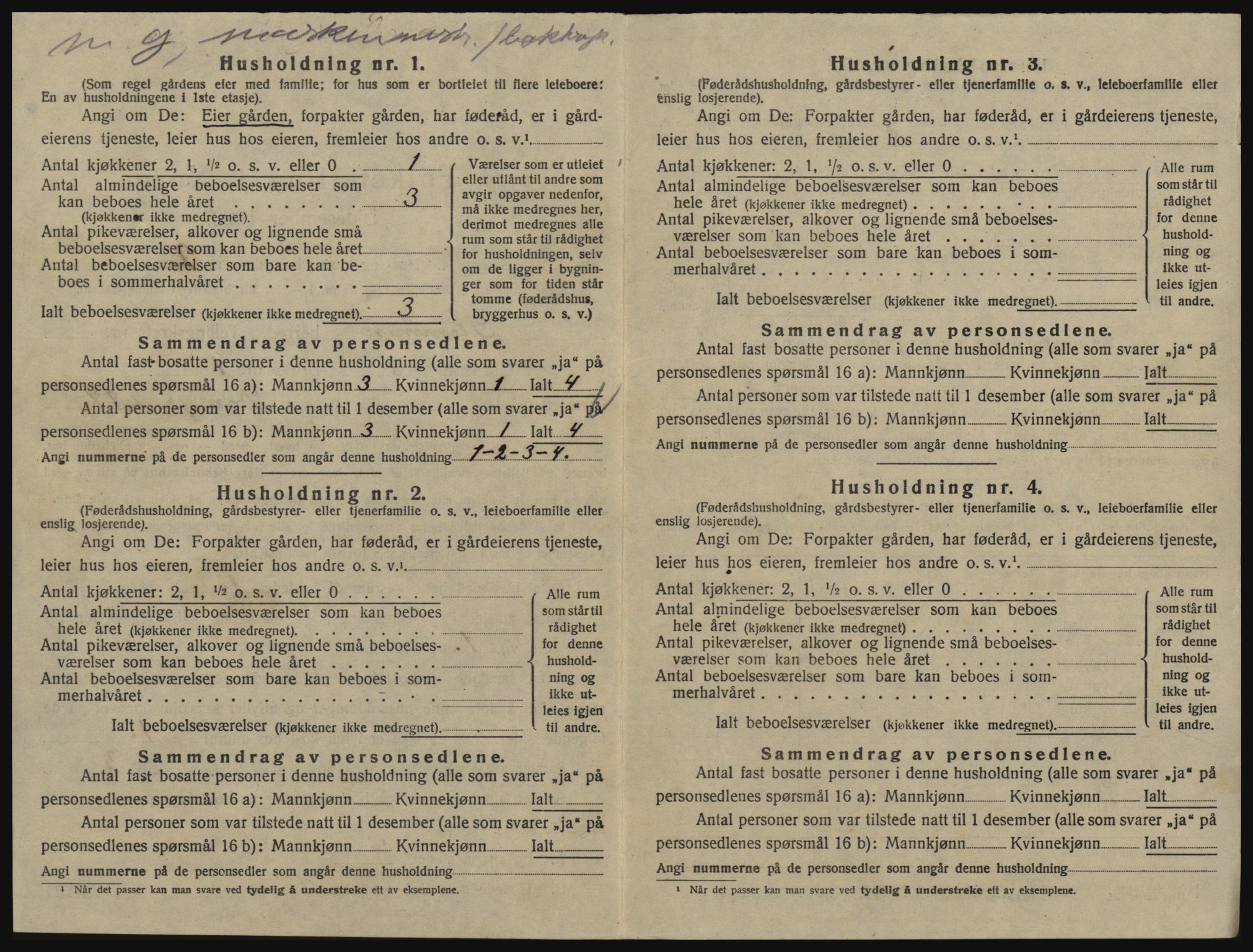 SAO, 1920 census for Glemmen, 1920, p. 1462