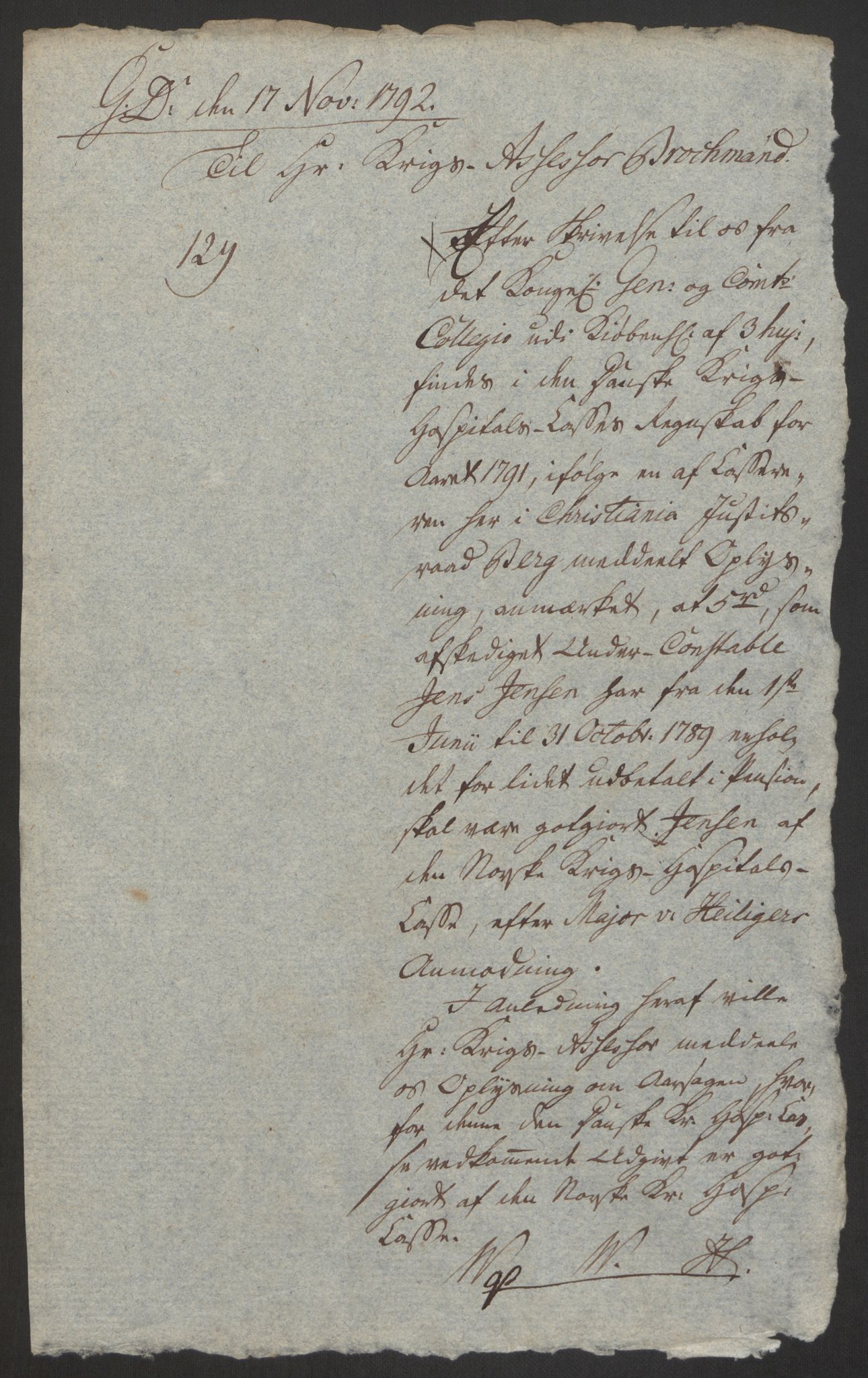 Forsvaret, Den norske kvesthuskasse/krigshospitalkasse, AV/RA-RAFA-1887/F/Fa/L0008: Konsepter, 1790-1793, p. 967