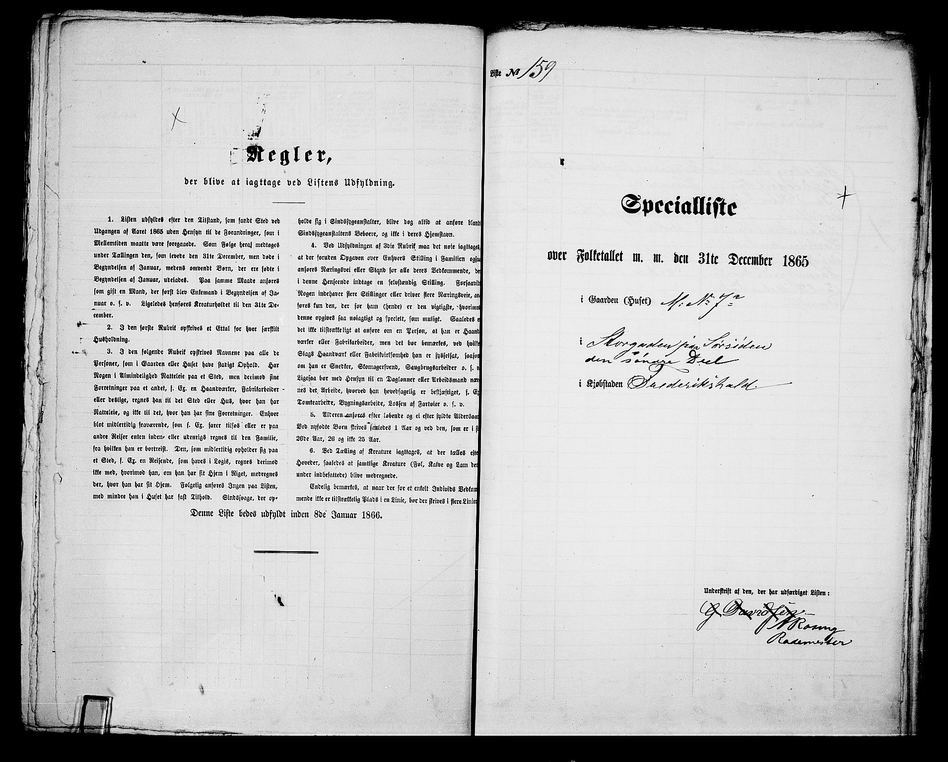RA, 1865 census for Fredrikshald, 1865, p. 331